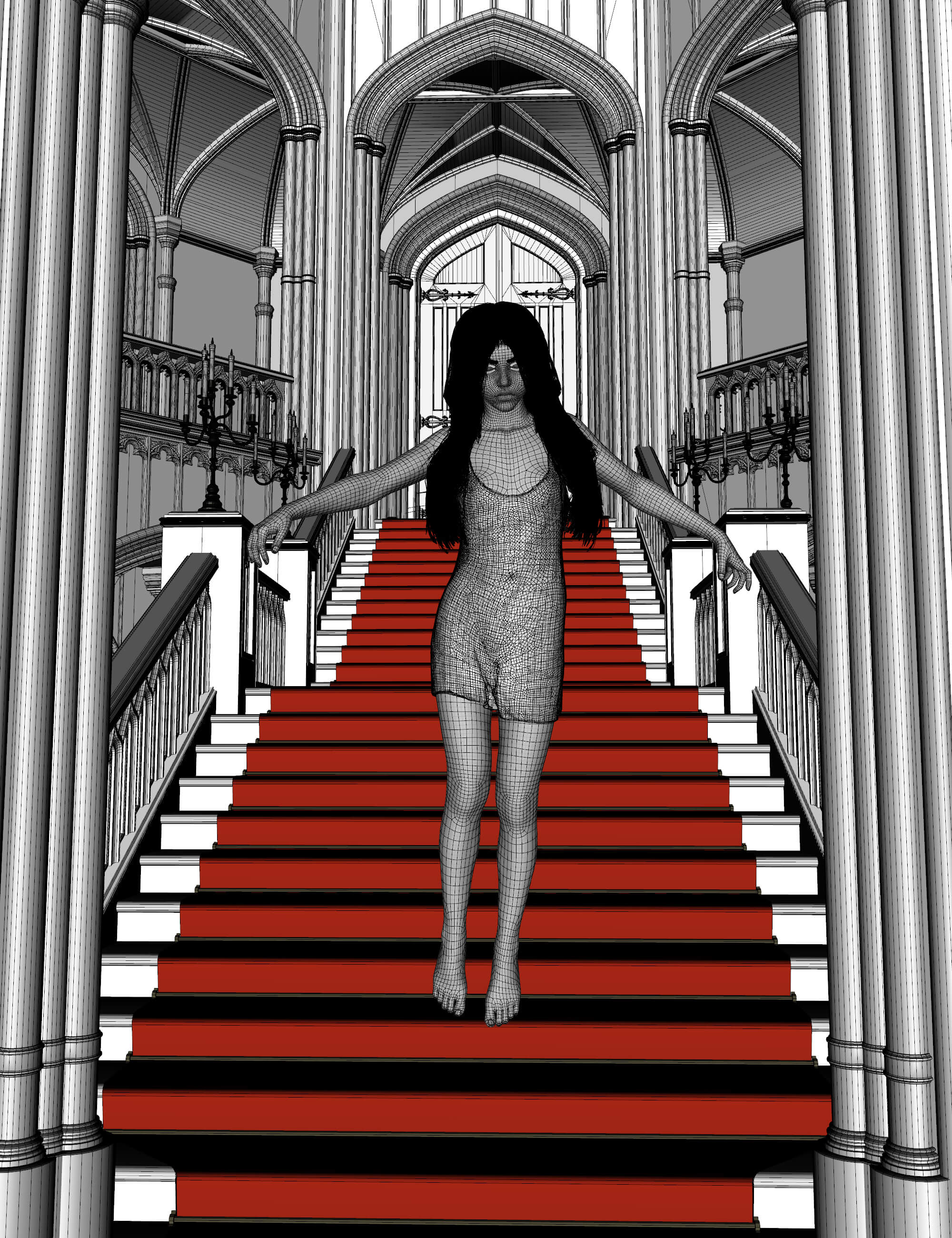 Sleepwalker 3D Render, Digital Artwork by Vyusur