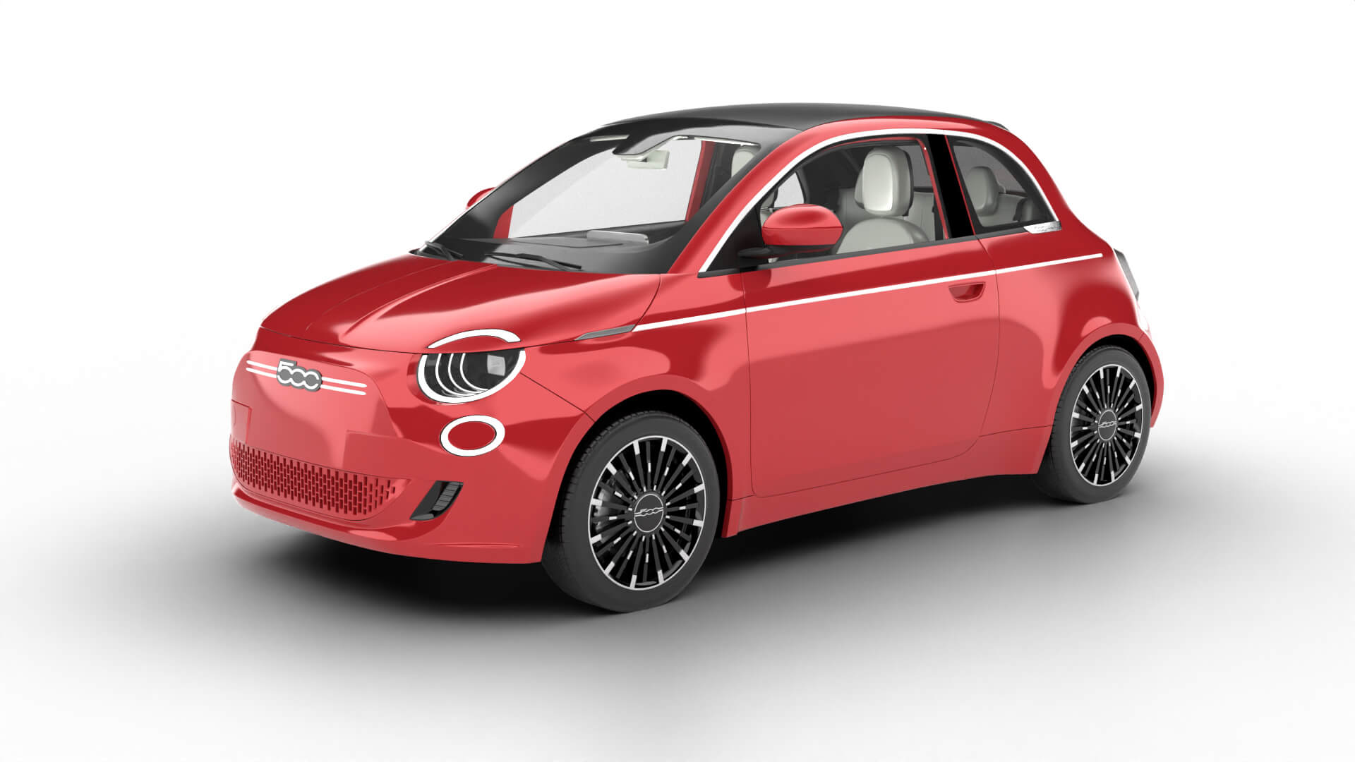 Fiat 500 Hybrid Cabrio 2026 3D Model