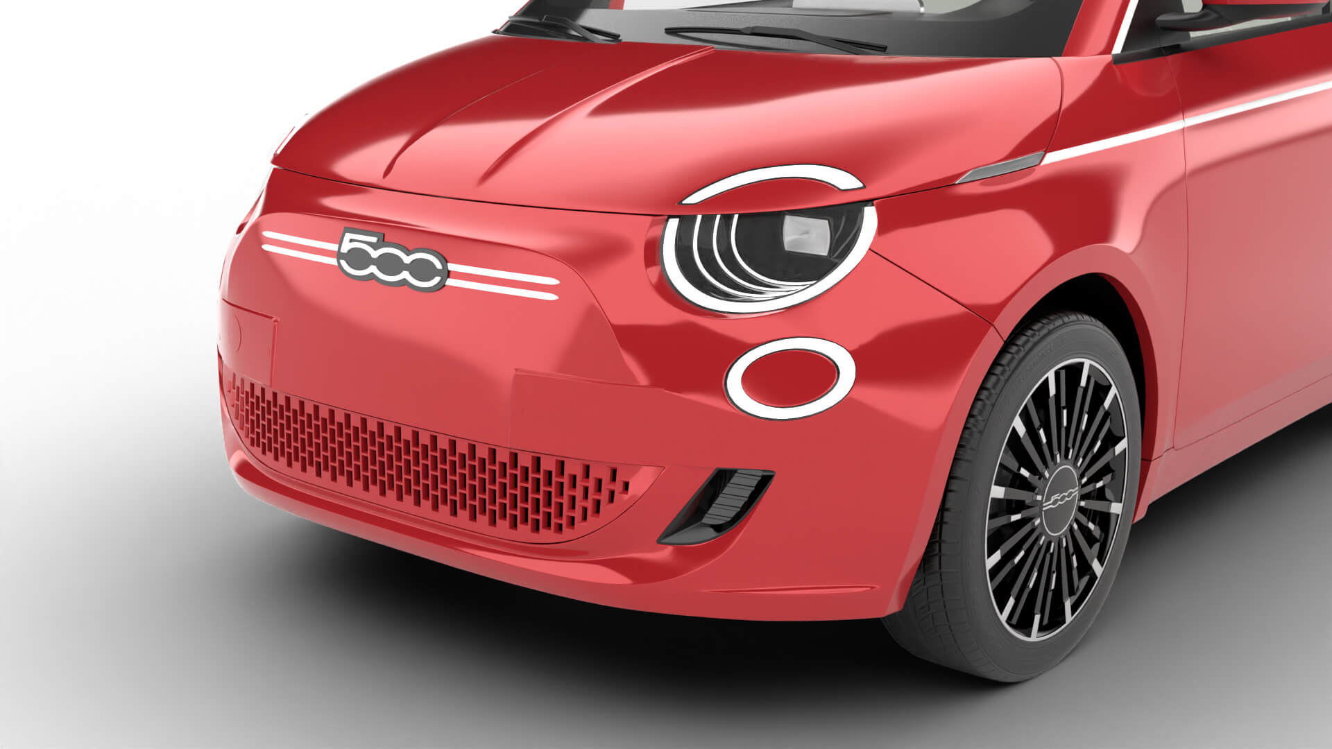 Fiat 500 Hybrid Cabrio 2026 3D Model