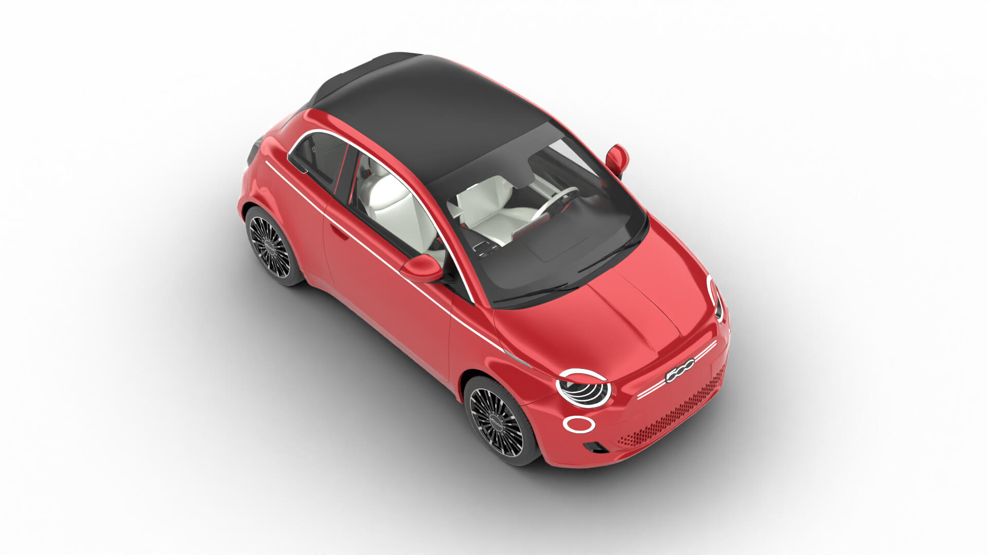 Fiat 500 Hybrid Cabrio 2026 3D Model