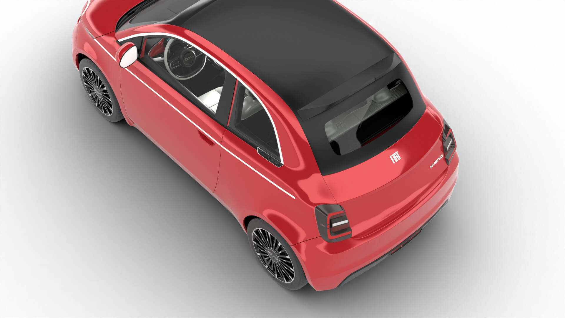 Fiat 500 Hybrid Cabrio 2026 3D Model