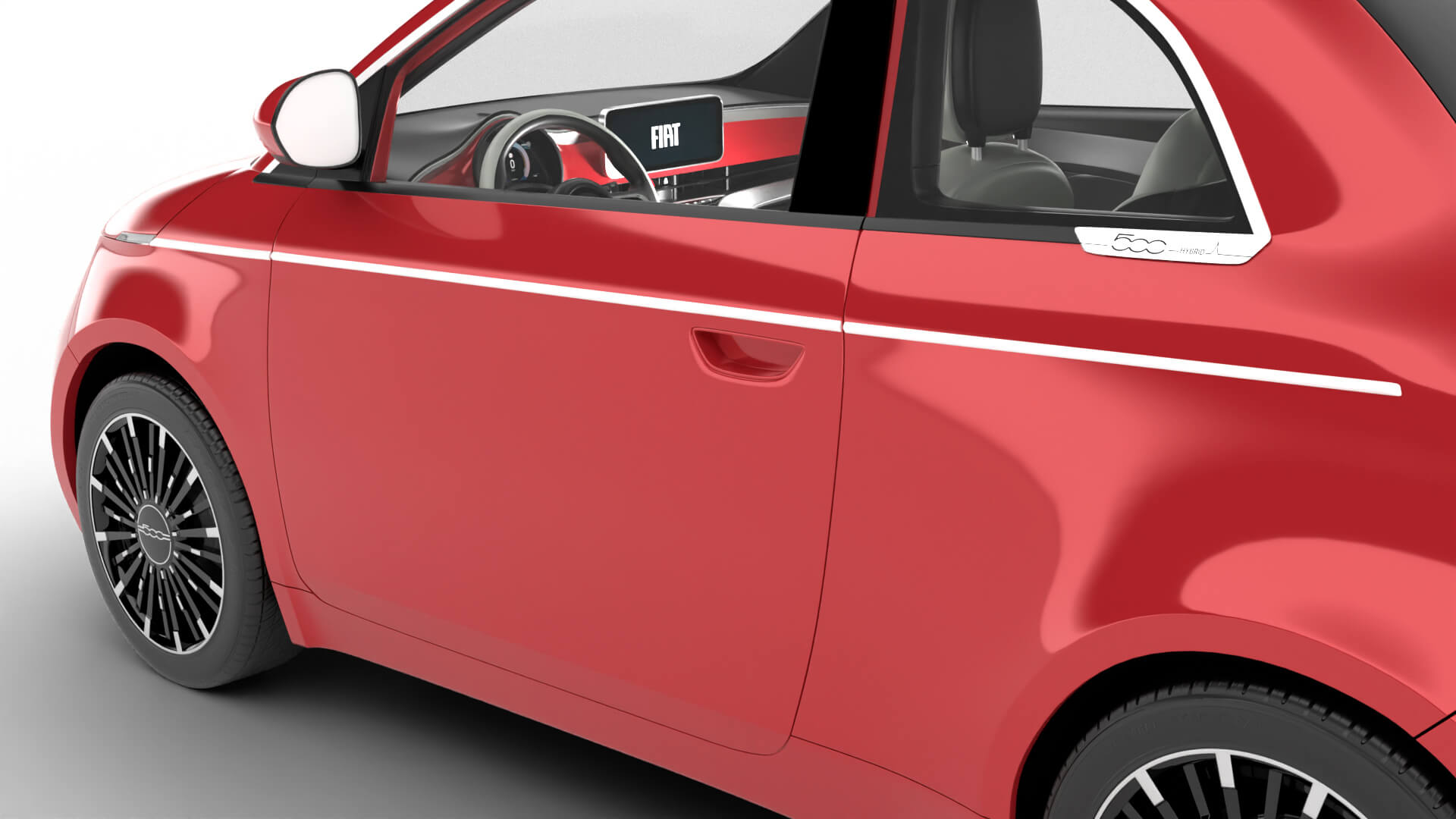 Fiat 500 Hybrid Cabrio 2026 3D Model