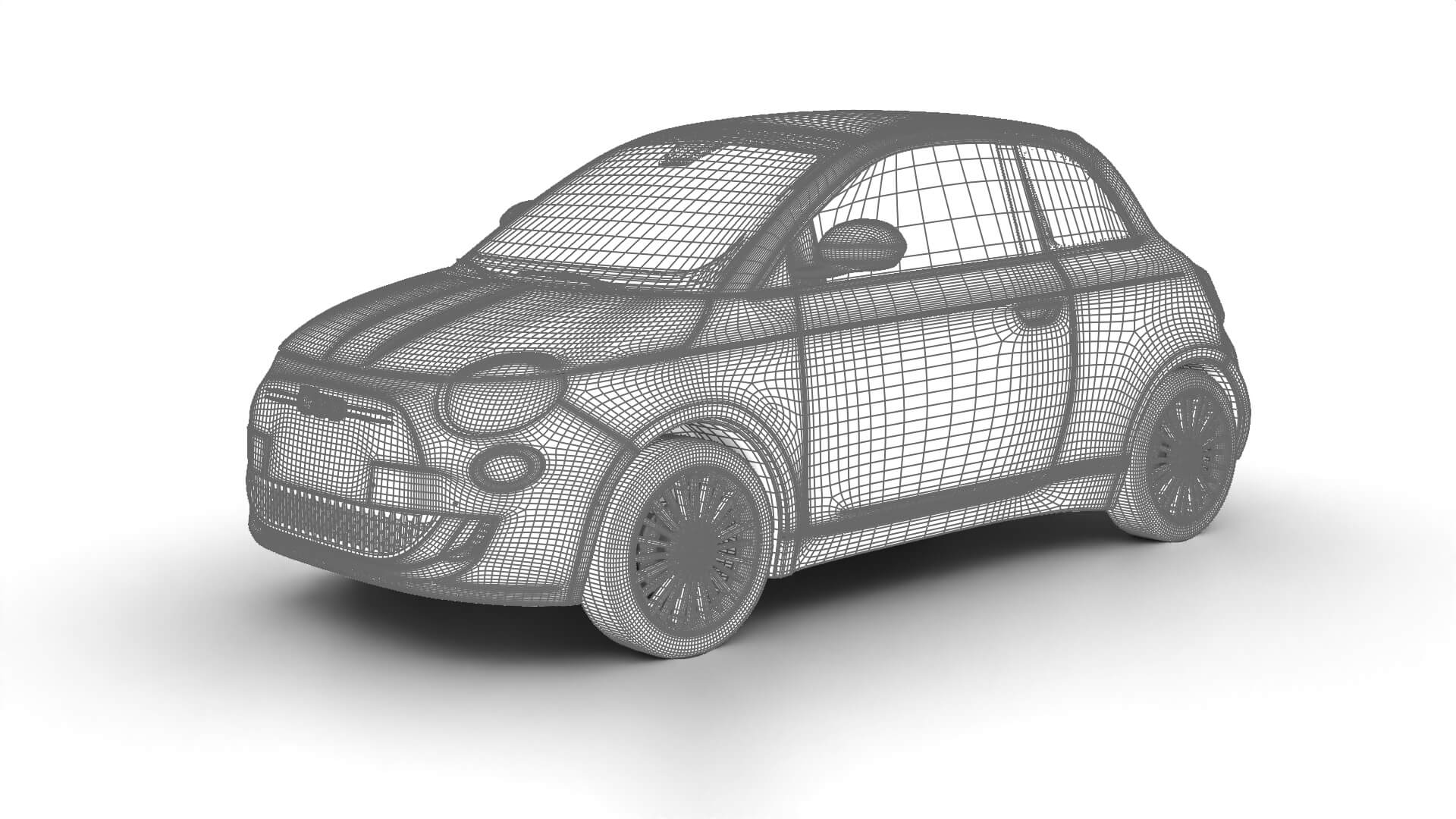 Fiat 500 Hybrid Cabrio 2026 3D Model