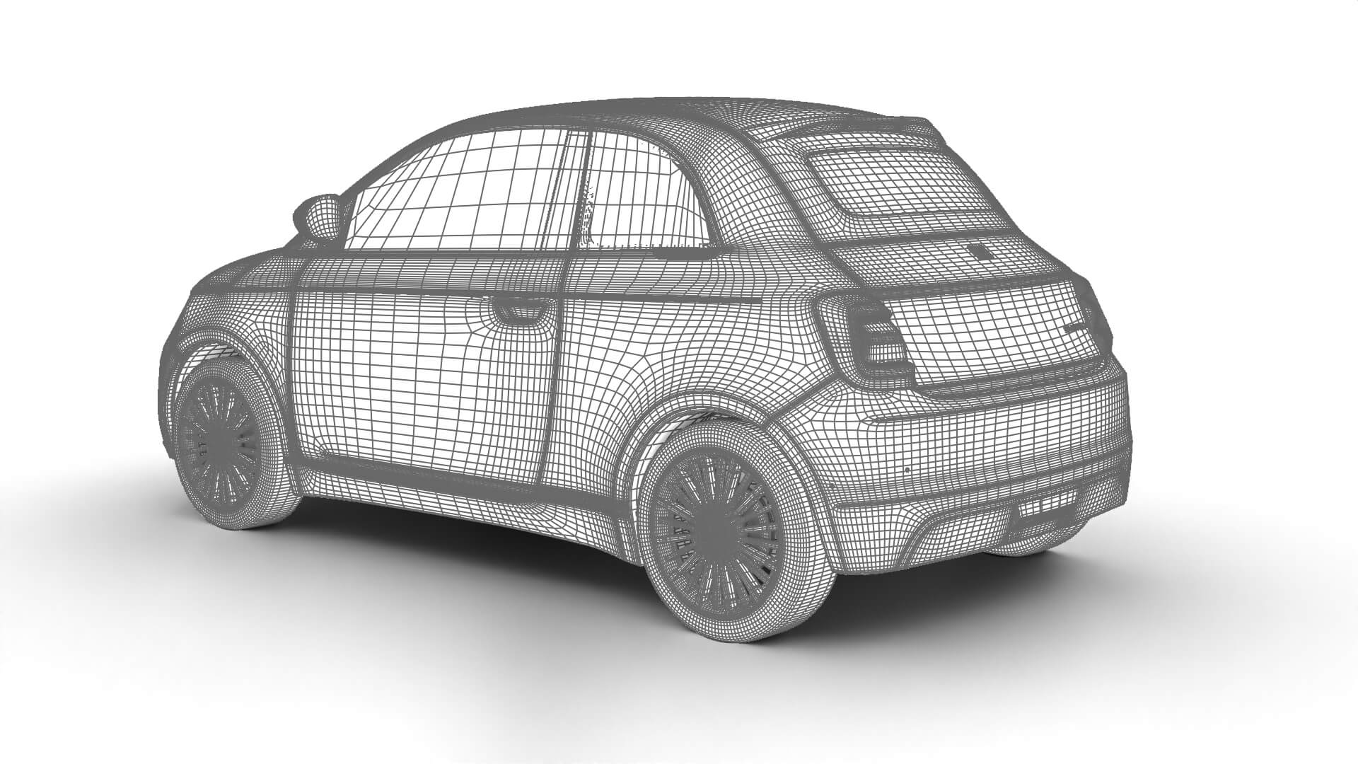 Fiat 500 Hybrid Cabrio 2026 3D Model
