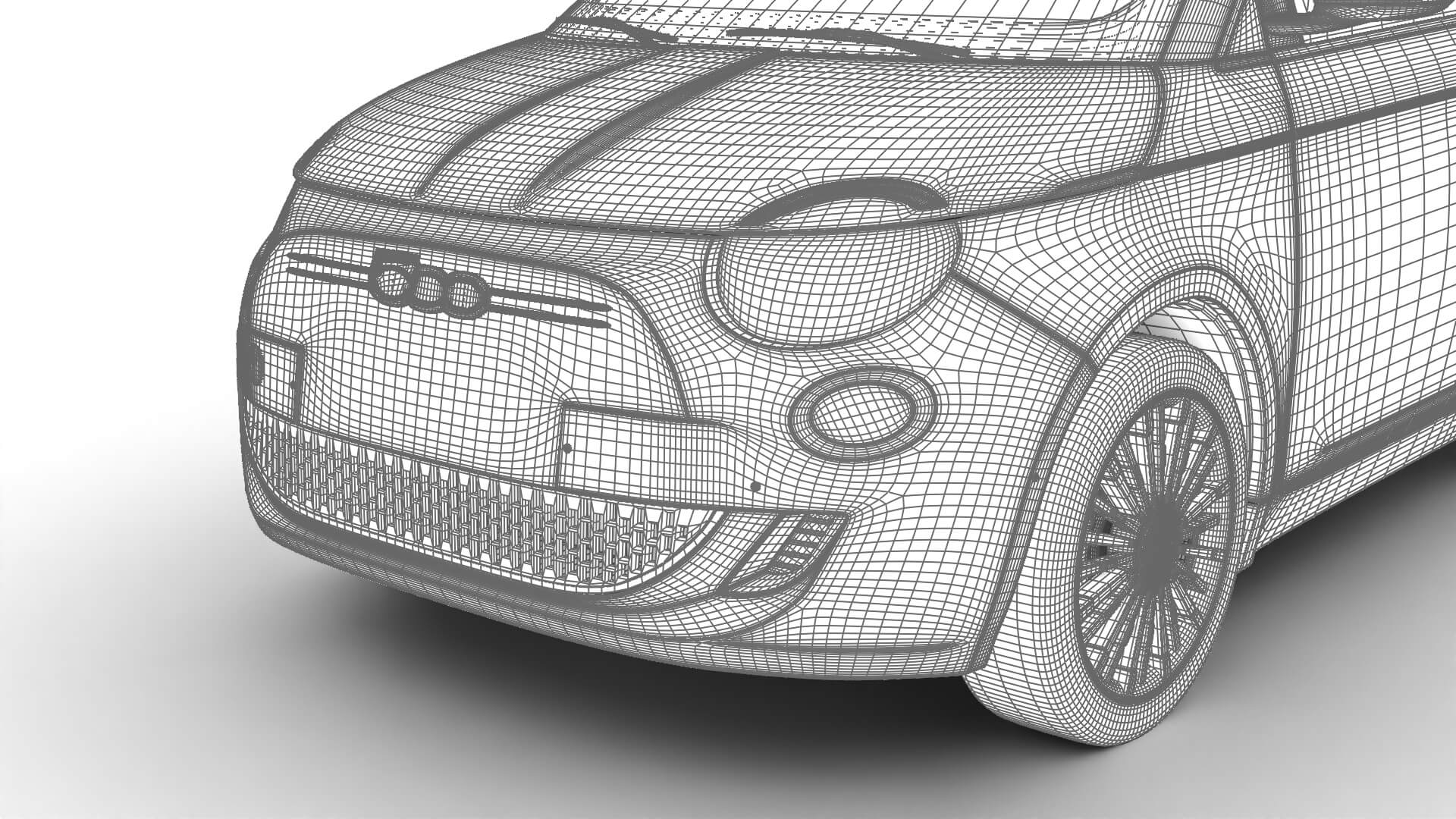 Fiat 500 Hybrid Cabrio 2026 3D Model