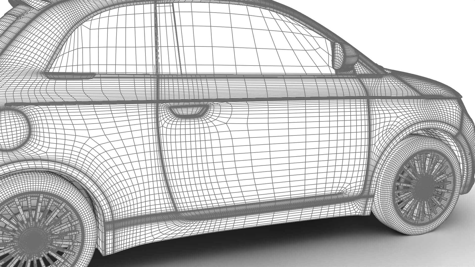 Fiat 500 Hybrid Cabrio 2026 3D Model