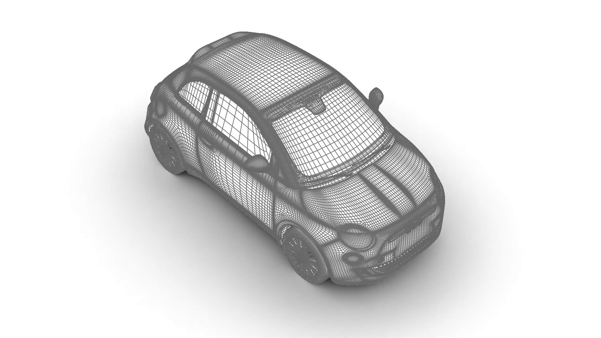 Fiat 500 Hybrid Cabrio 2026 3D Model