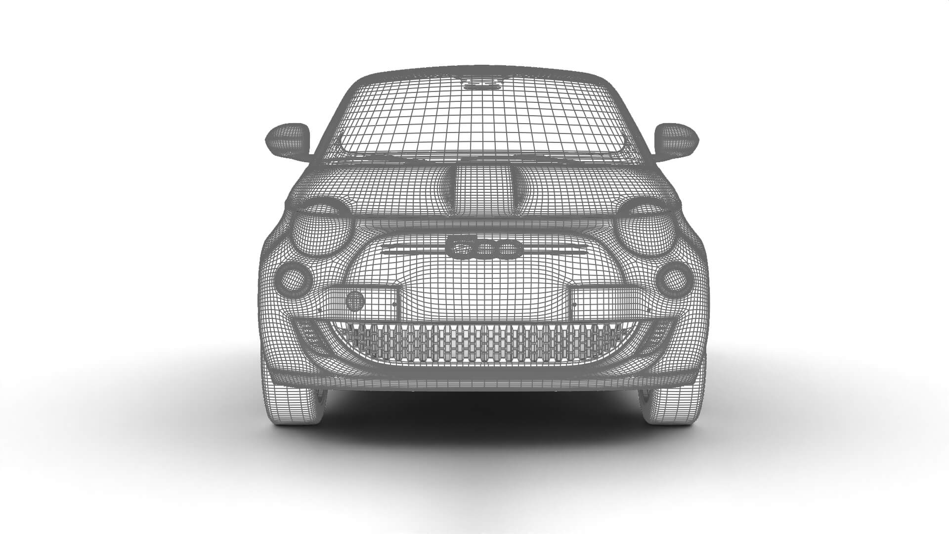 Fiat 500 Hybrid Cabrio 2026 3D Model