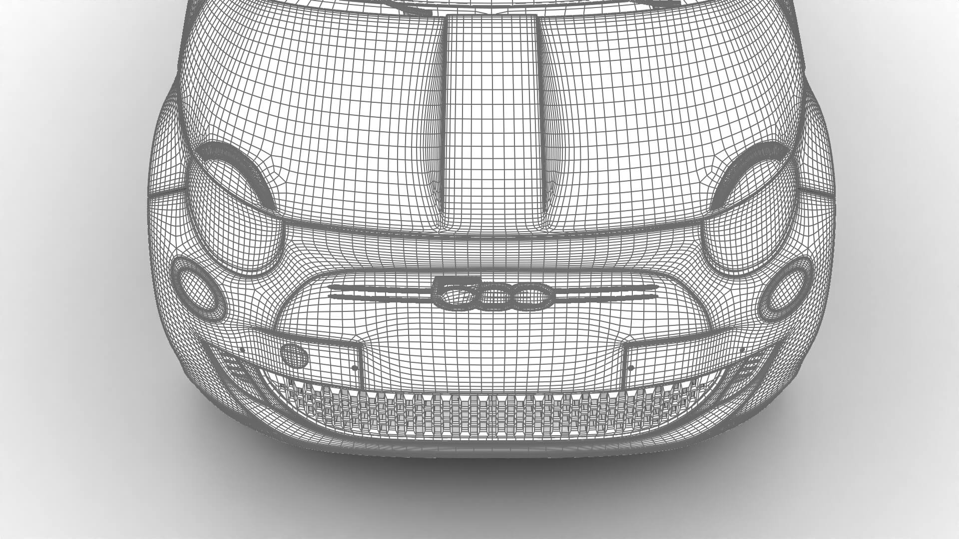 Fiat 500 Hybrid Cabrio 2026 3D Model