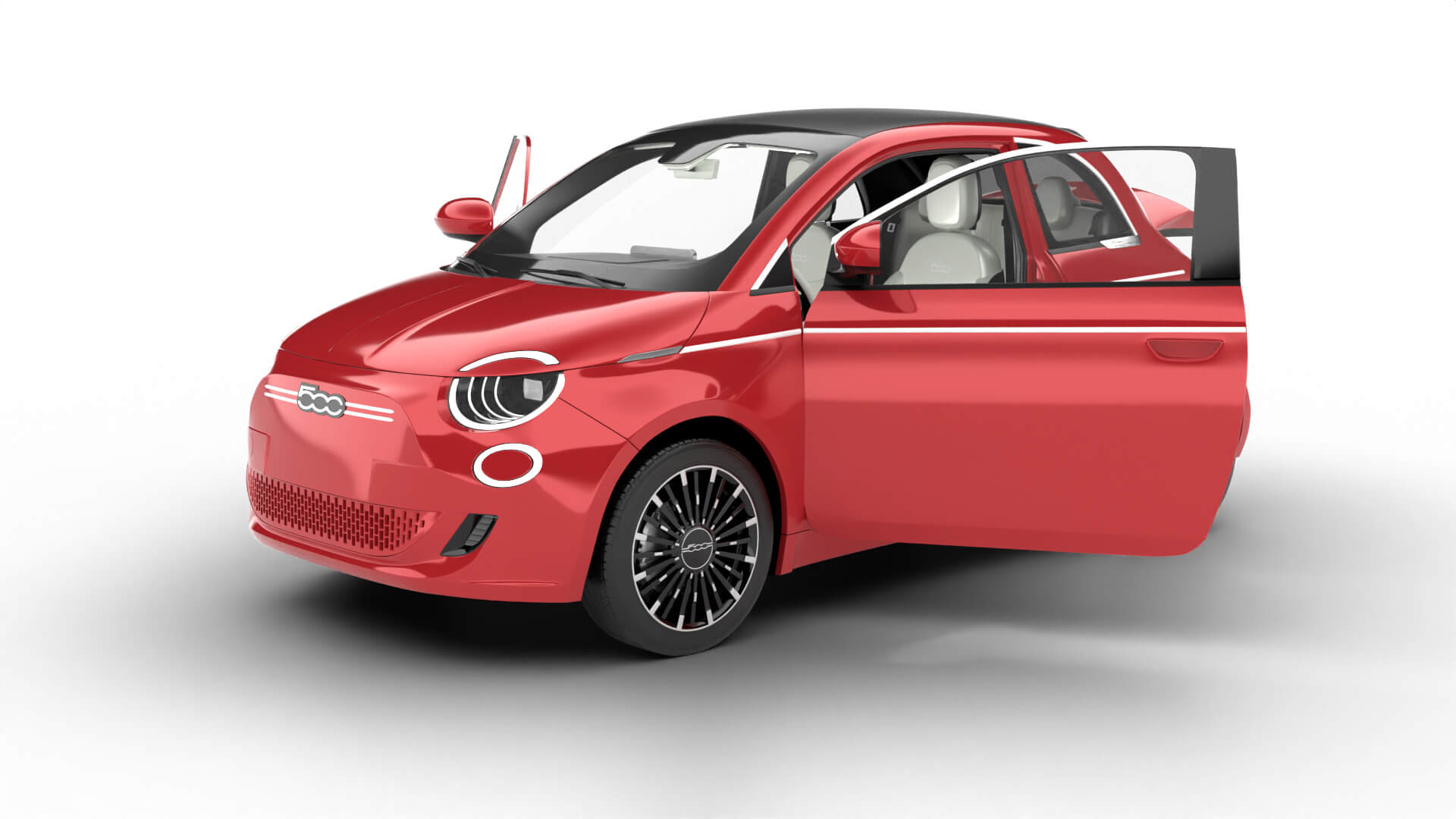 Fiat 500 Hybrid Cabrio 2026 HQ 3D Model