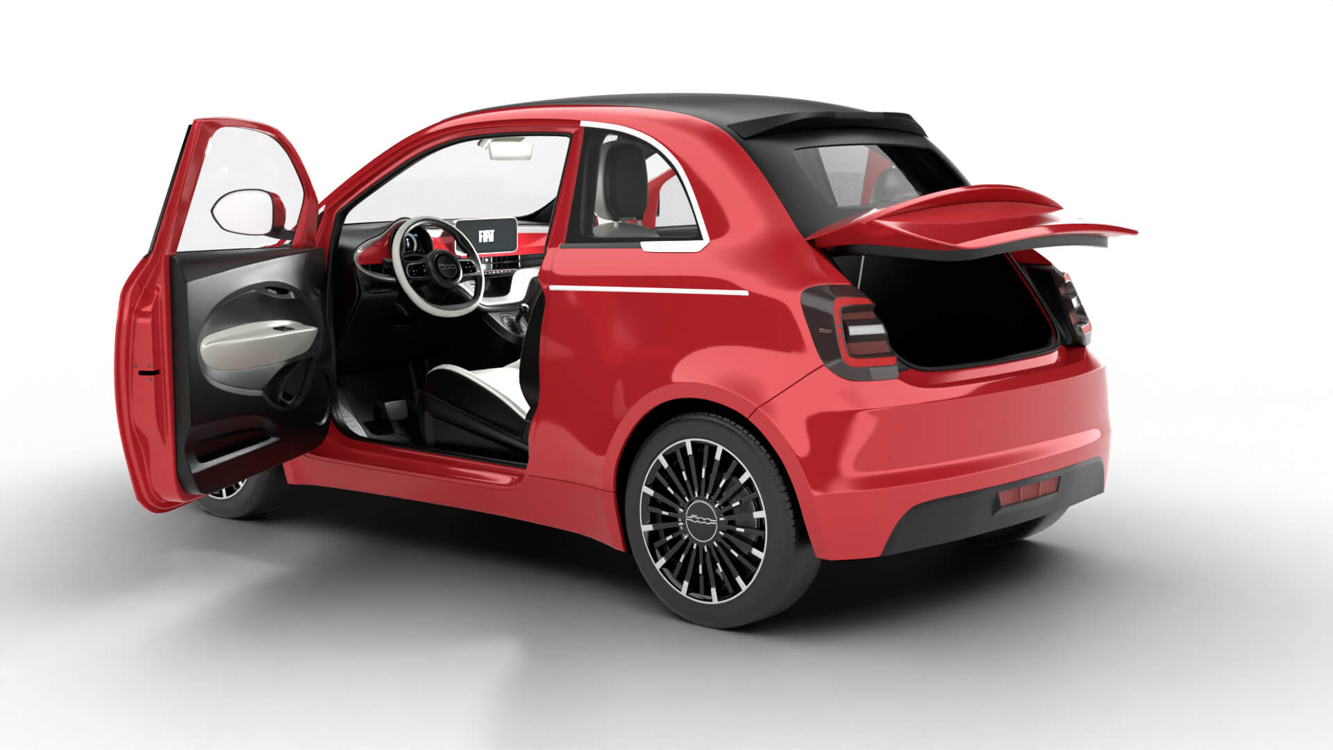 Fiat 500 Hybrid Cabrio 2026 HQ 3D Model