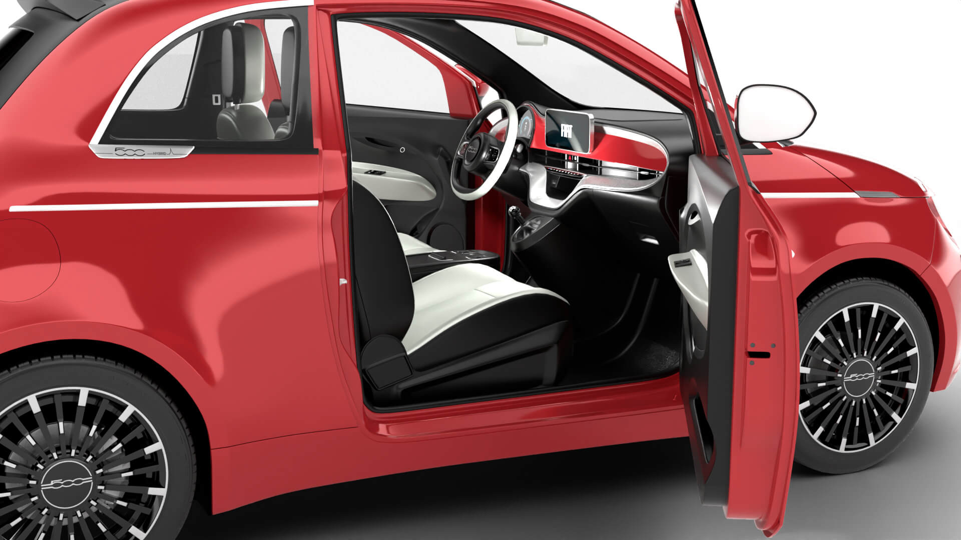 Fiat 500 Hybrid Cabrio 2026 HQ 3D Model