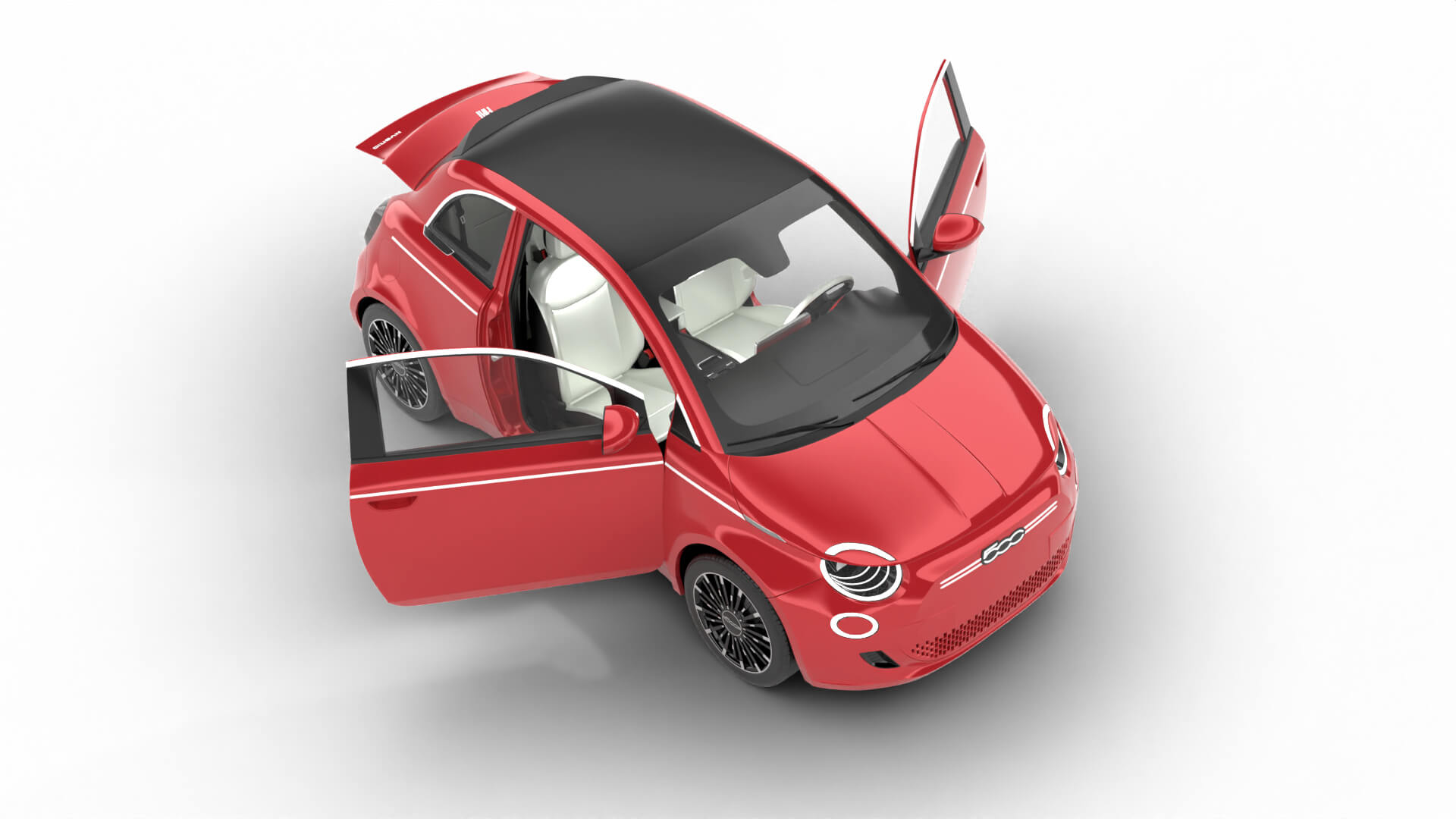 Fiat 500 Hybrid Cabrio 2026 HQ 3D Model