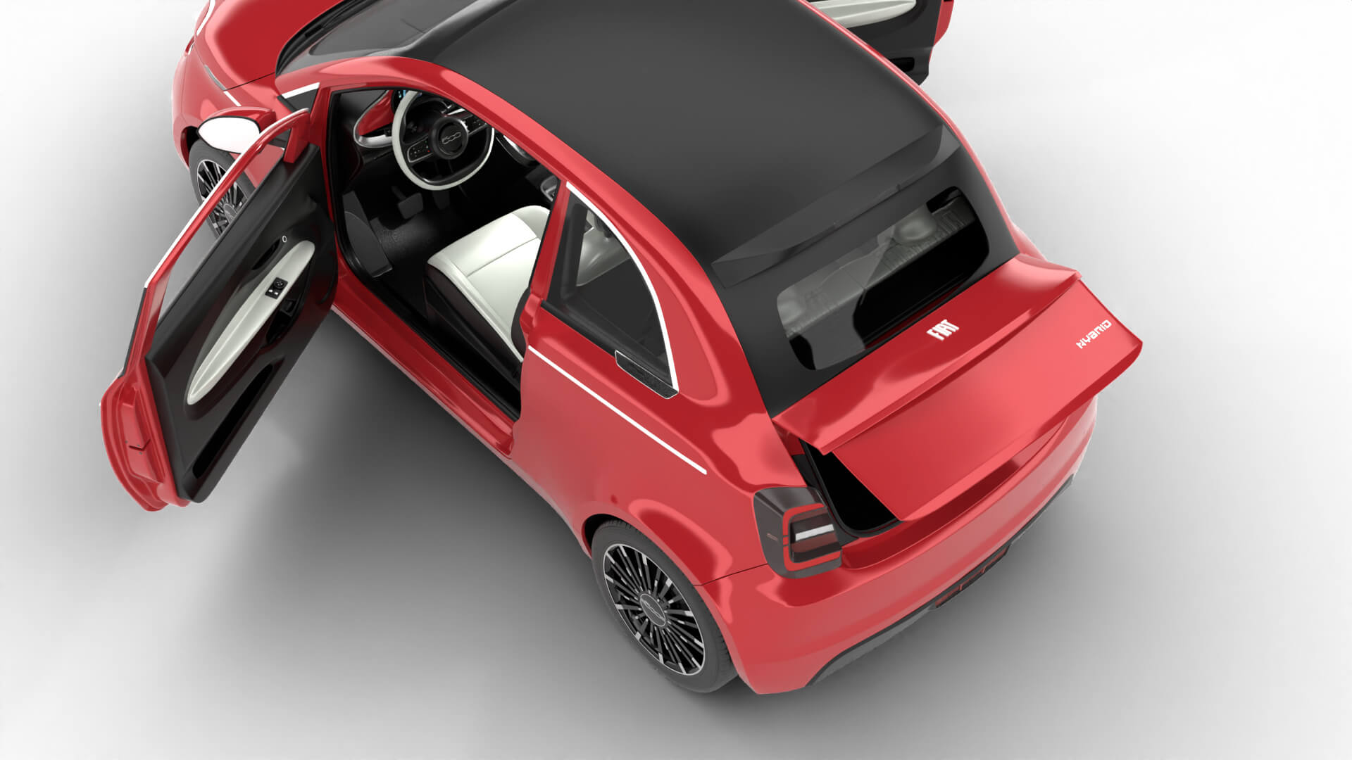 Fiat 500 Hybrid Cabrio 2026 HQ 3D Model