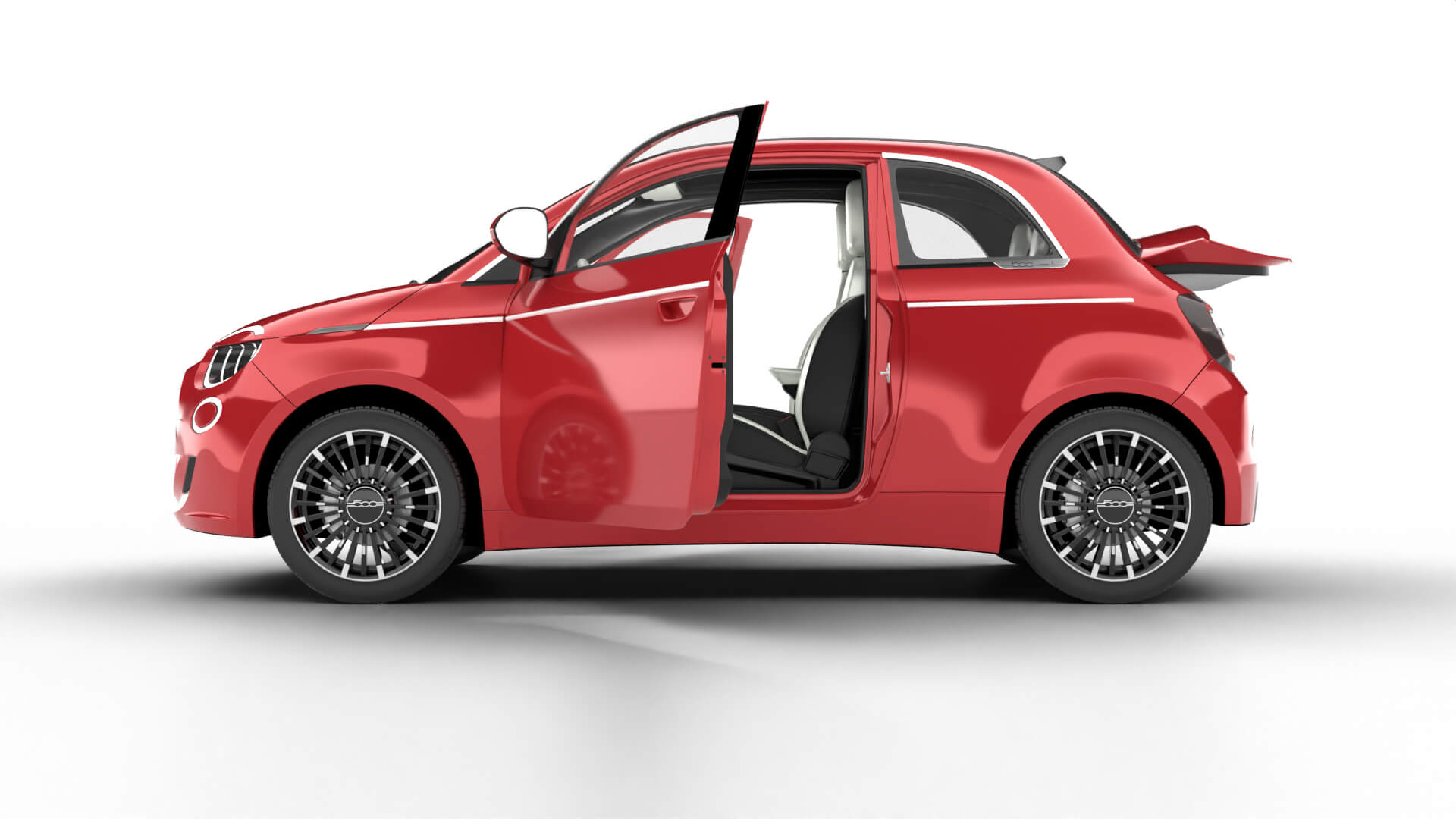 Fiat 500 Hybrid Cabrio 2026 HQ 3D Model