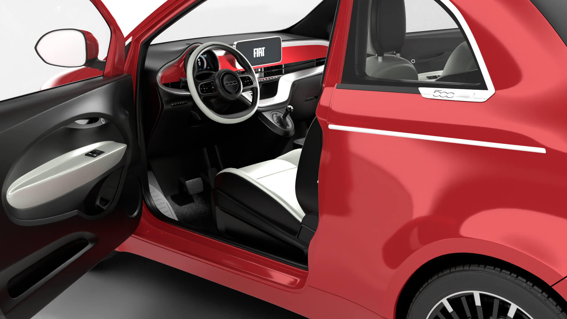 Fiat 500 Hybrid Cabrio 2026 HQ 3D Model