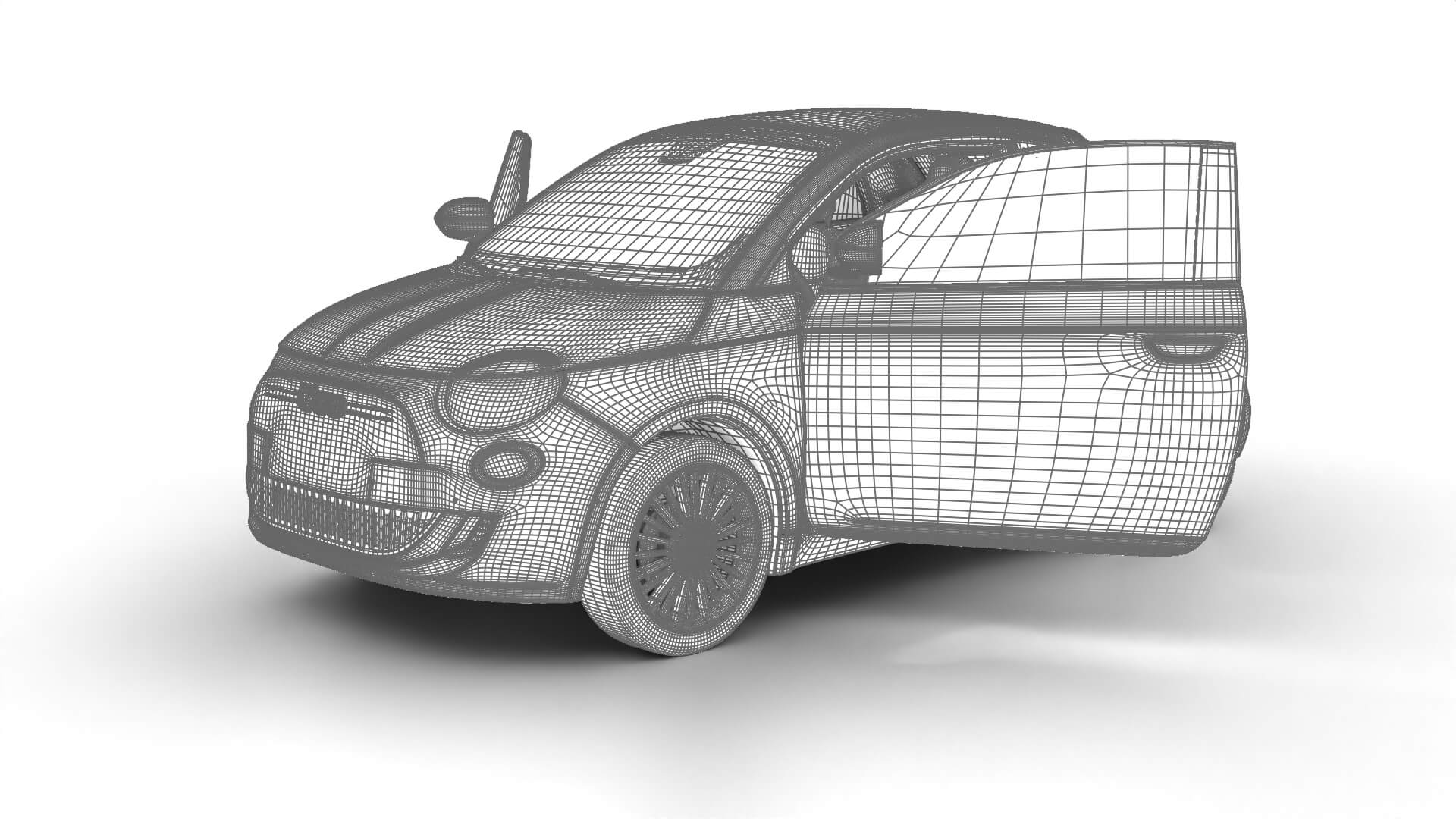 Fiat 500 Hybrid Cabrio 2026 HQ 3D Model