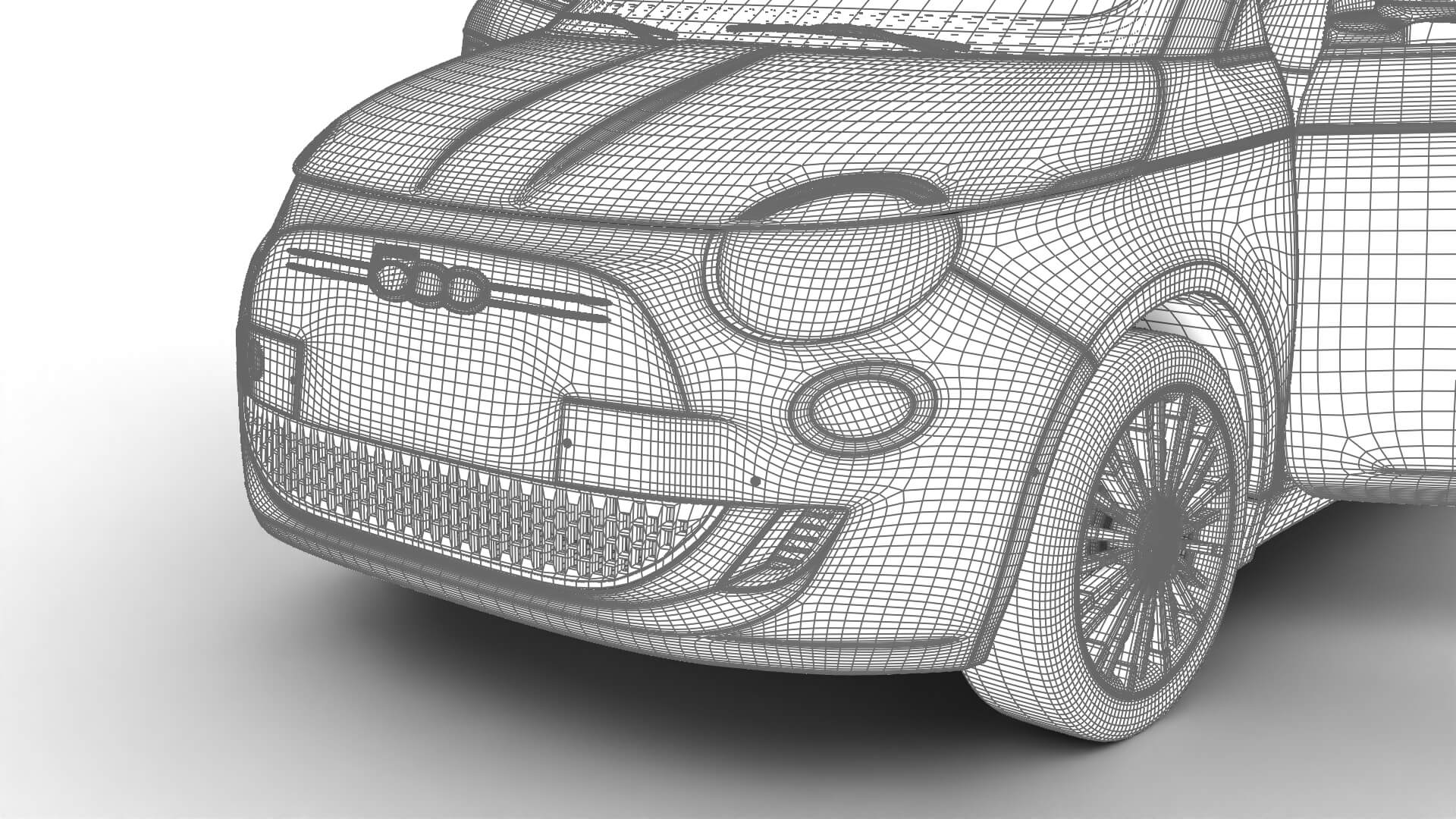 Fiat 500 Hybrid Cabrio 2026 HQ 3D Model