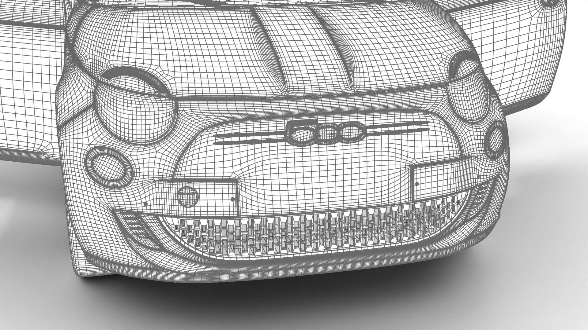 Fiat 500 Hybrid Cabrio 2026 HQ 3D Model