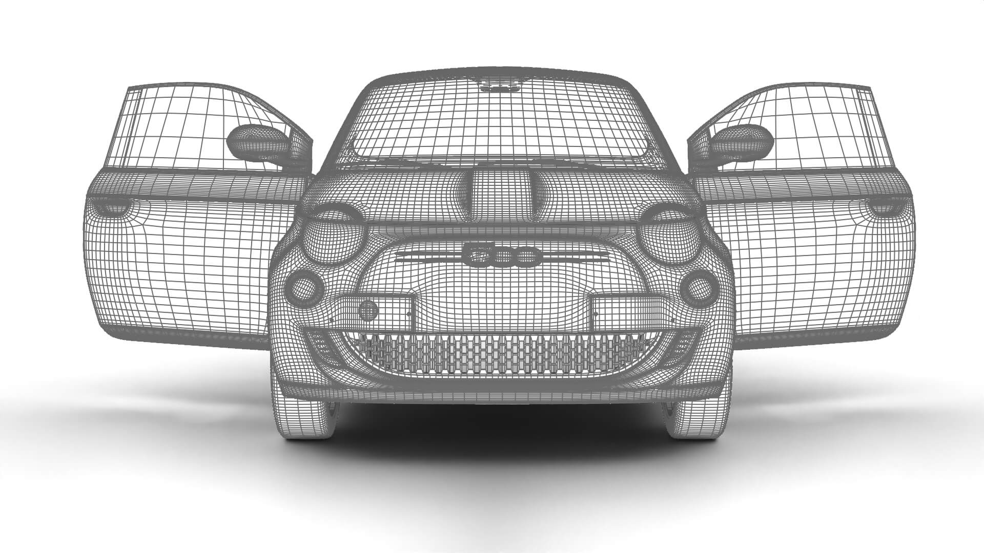 Fiat 500 Hybrid Cabrio 2026 HQ 3D Model