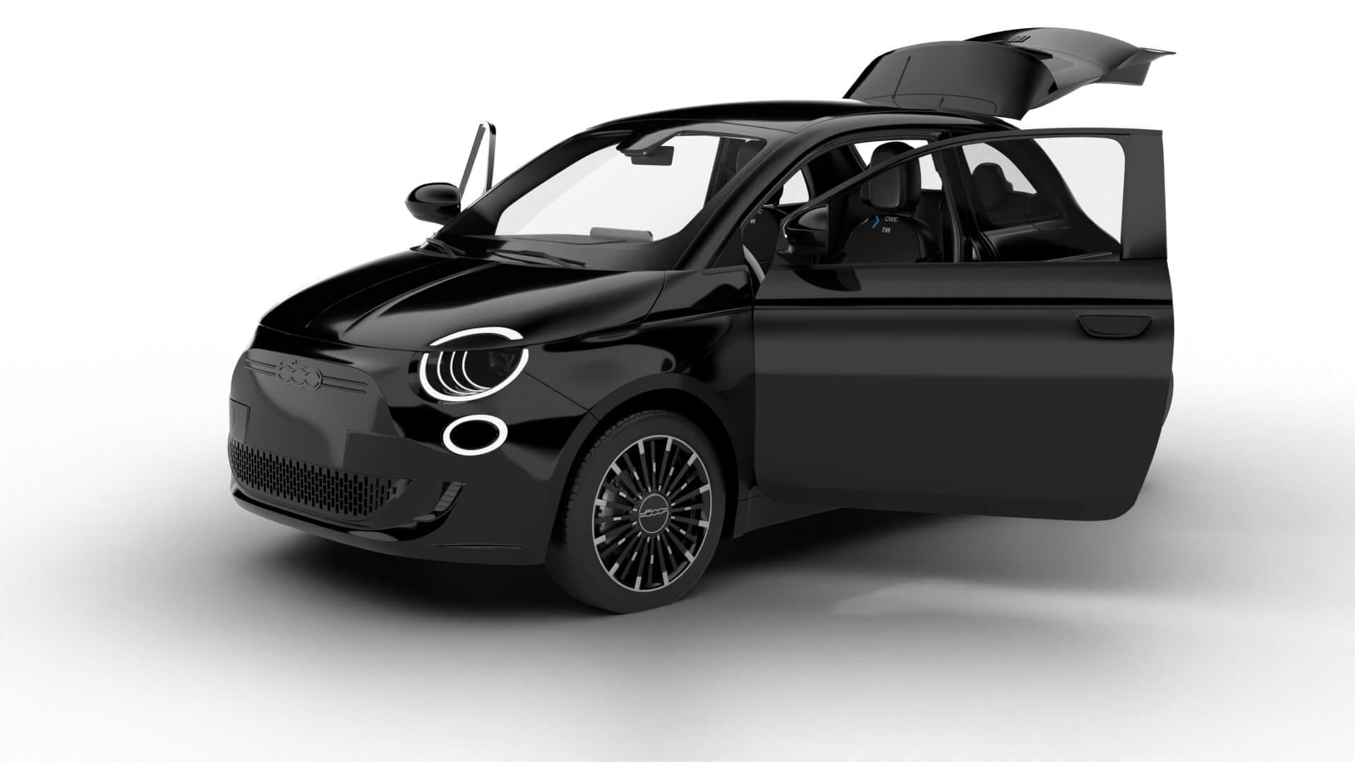 Fiat 500 Hybrid Cabrio 2026 HQ 3D Model