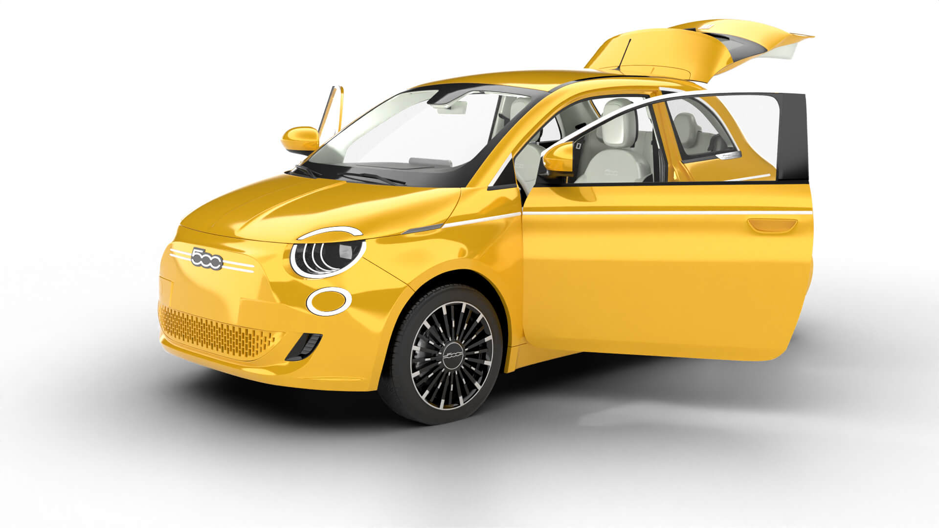 Fiat 500 Hybrid Cabrio 2026 HQ 3D Model