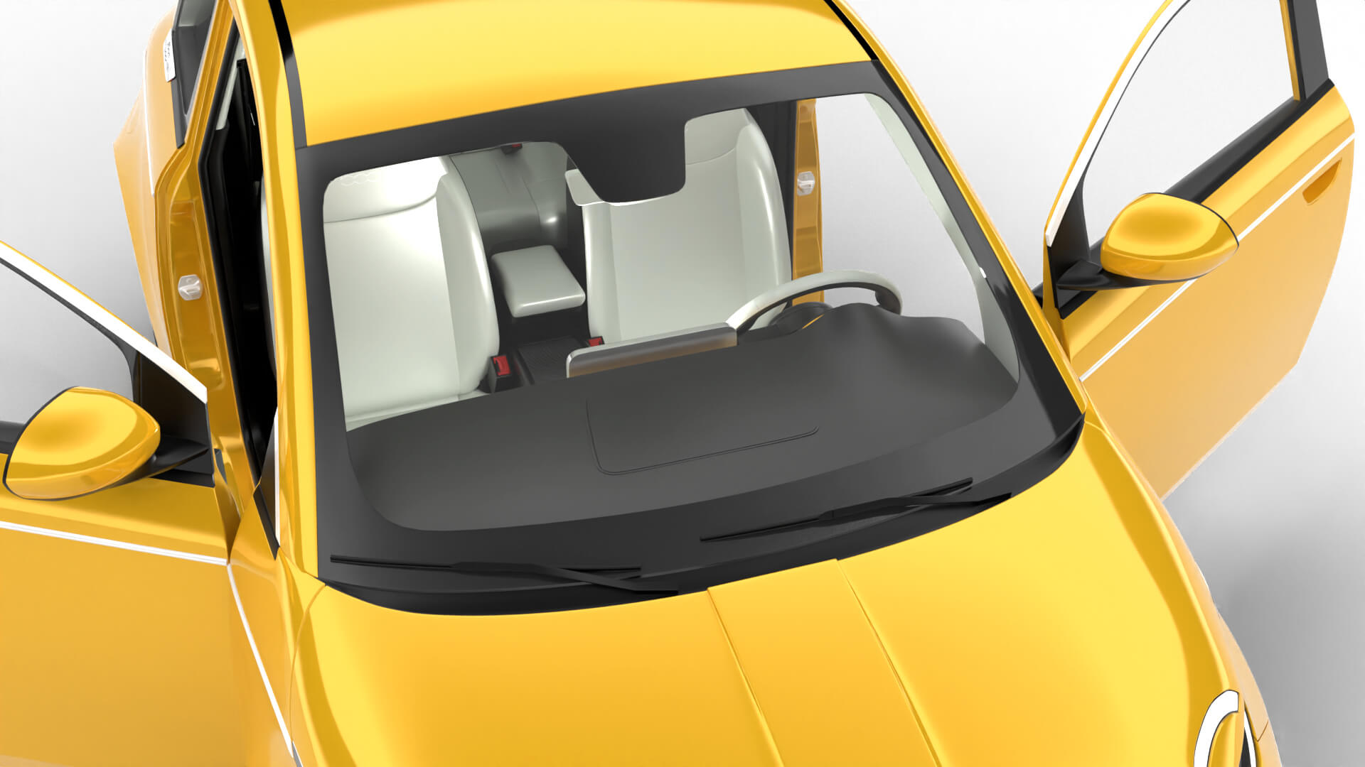 Fiat 500 Hybrid Cabrio 2026 HQ 3D Model