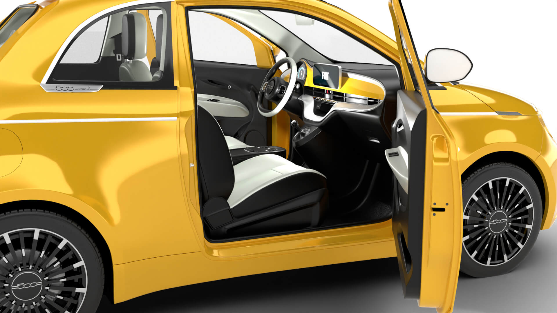 Fiat 500 Hybrid Cabrio 2026 HQ 3D Model