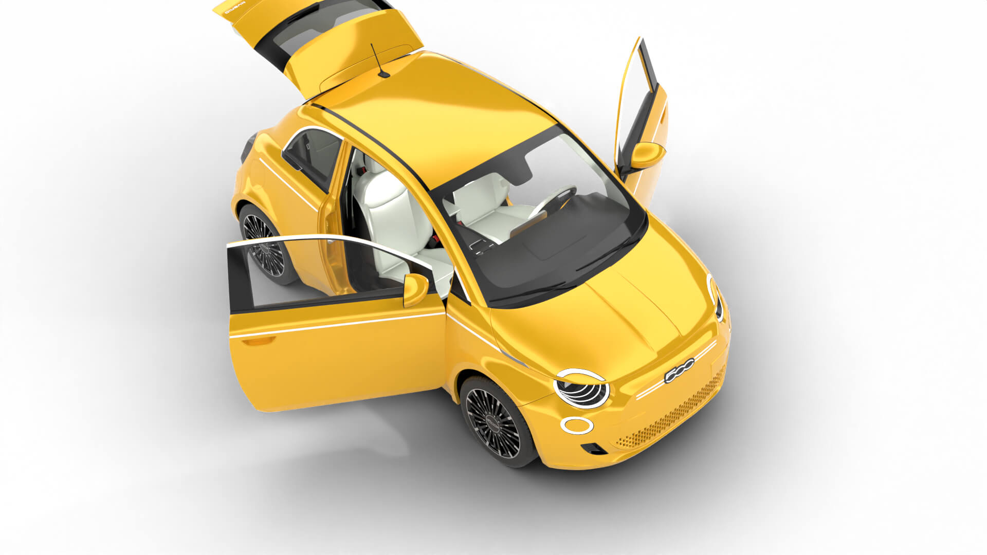 Fiat 500 Hybrid Cabrio 2026 HQ 3D Model