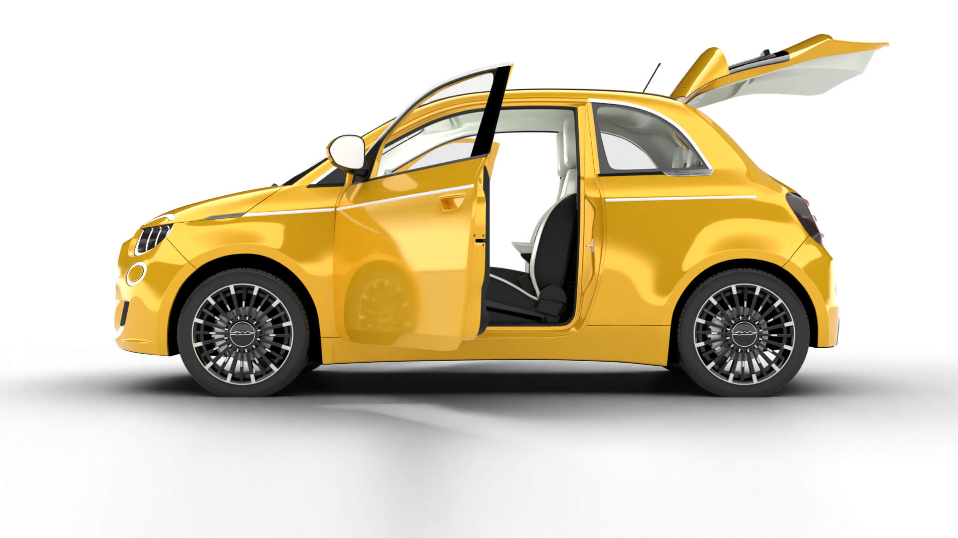 Fiat 500 Hybrid Cabrio 2026 HQ 3D Model