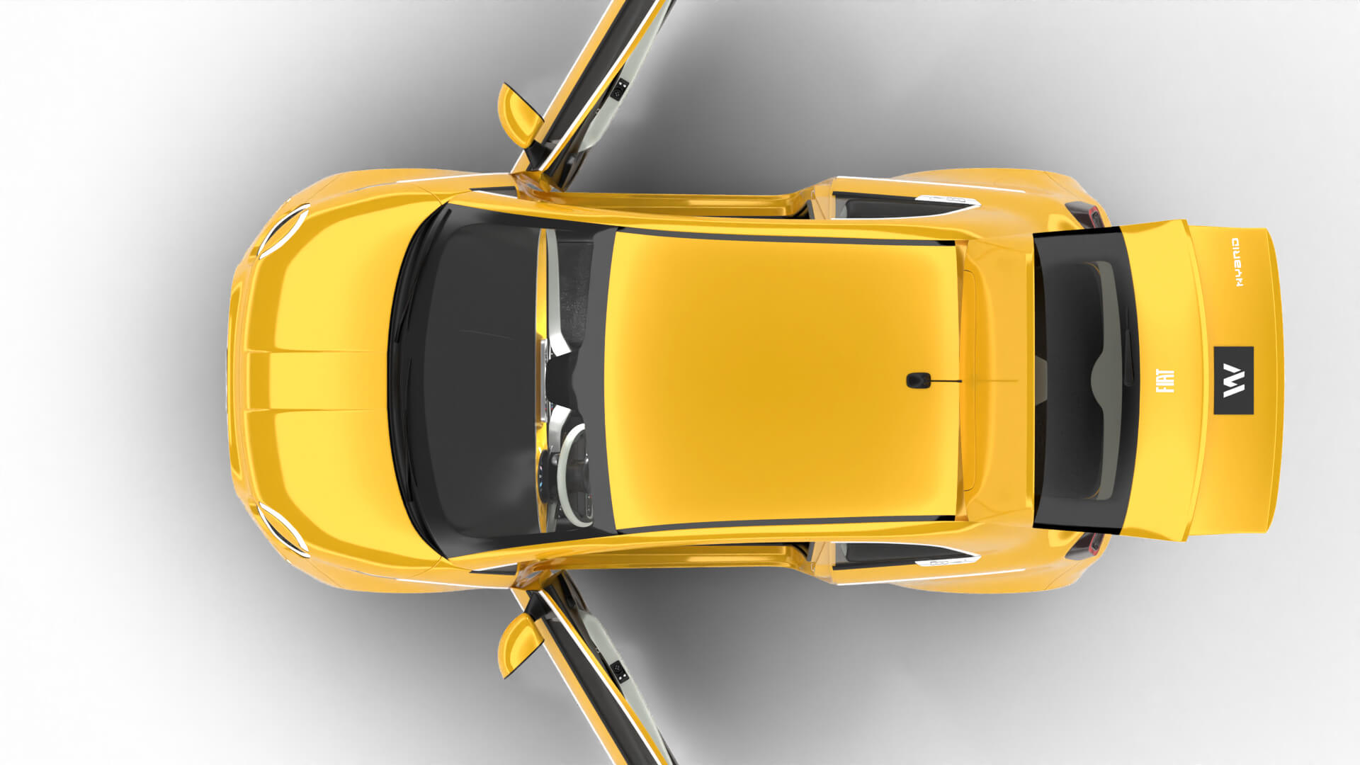 Fiat 500 Hybrid Cabrio 2026 HQ 3D Model