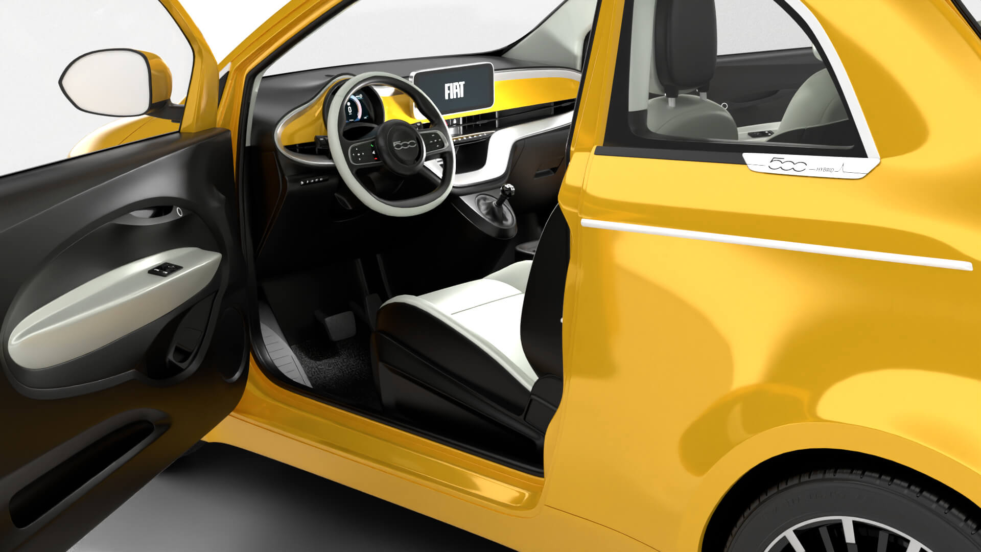 Fiat 500 Hybrid Cabrio 2026 HQ 3D Model