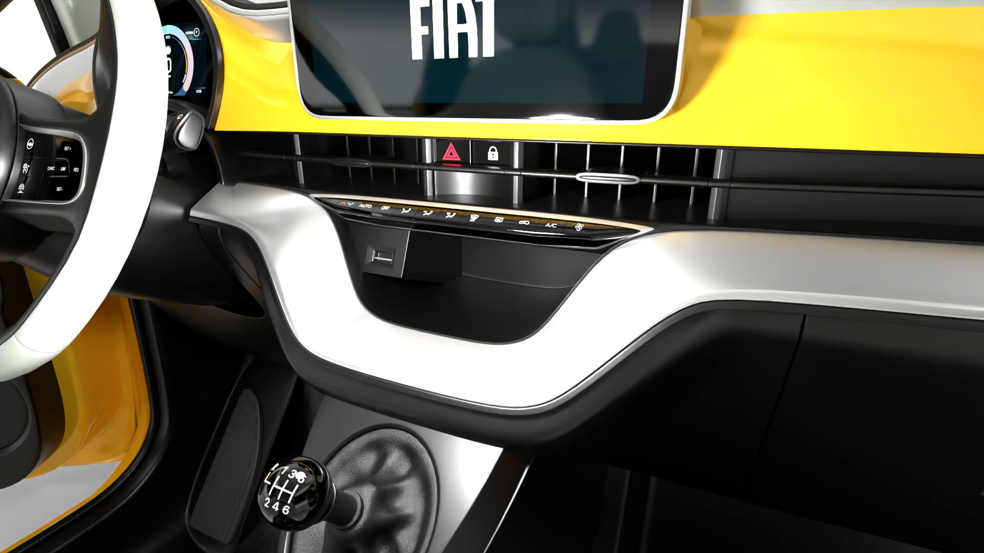 Fiat 500 Hybrid Cabrio 2026 HQ 3D Model