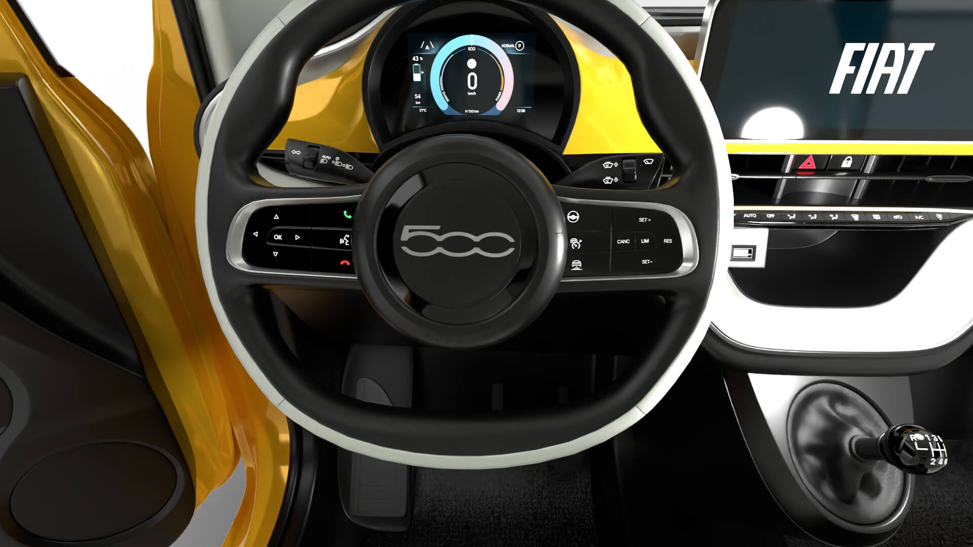 Fiat 500 Hybrid Cabrio 2026 HQ 3D Model