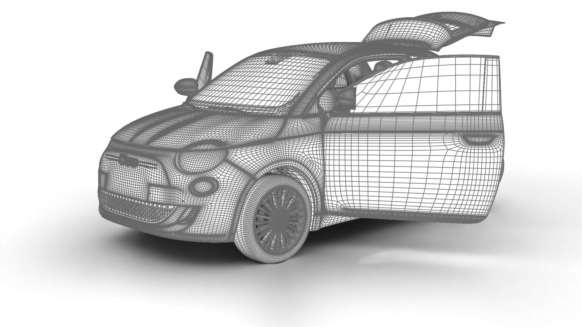 Fiat 500 Hybrid Cabrio 2026 HQ 3D Model