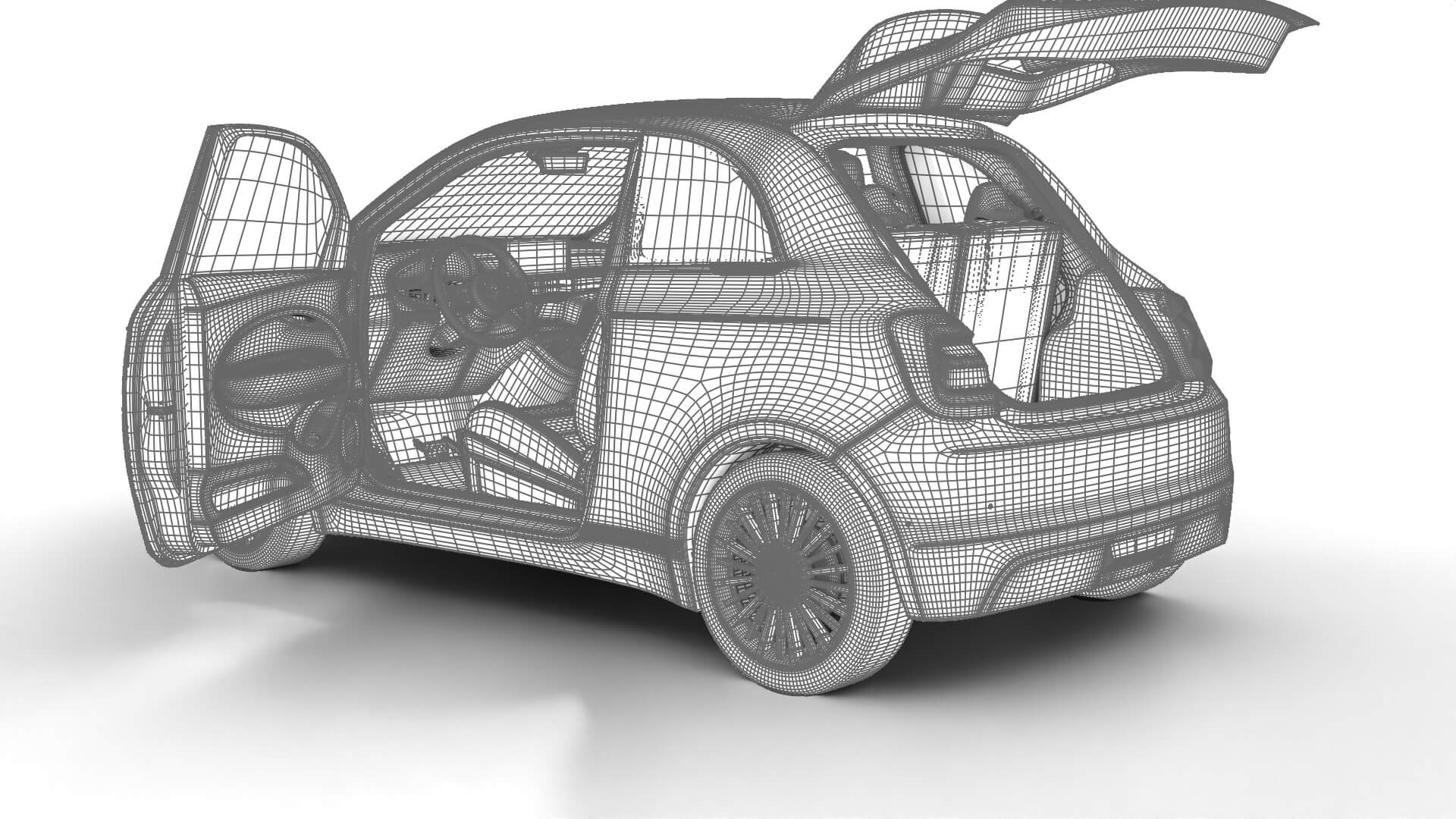Fiat 500 Hybrid Cabrio 2026 HQ 3D Model