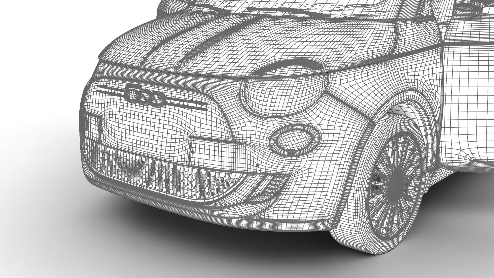 Fiat 500 Hybrid Cabrio 2026 HQ 3D Model