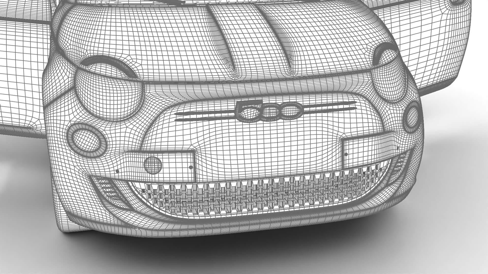 Fiat 500 Hybrid Cabrio 2026 HQ 3D Model