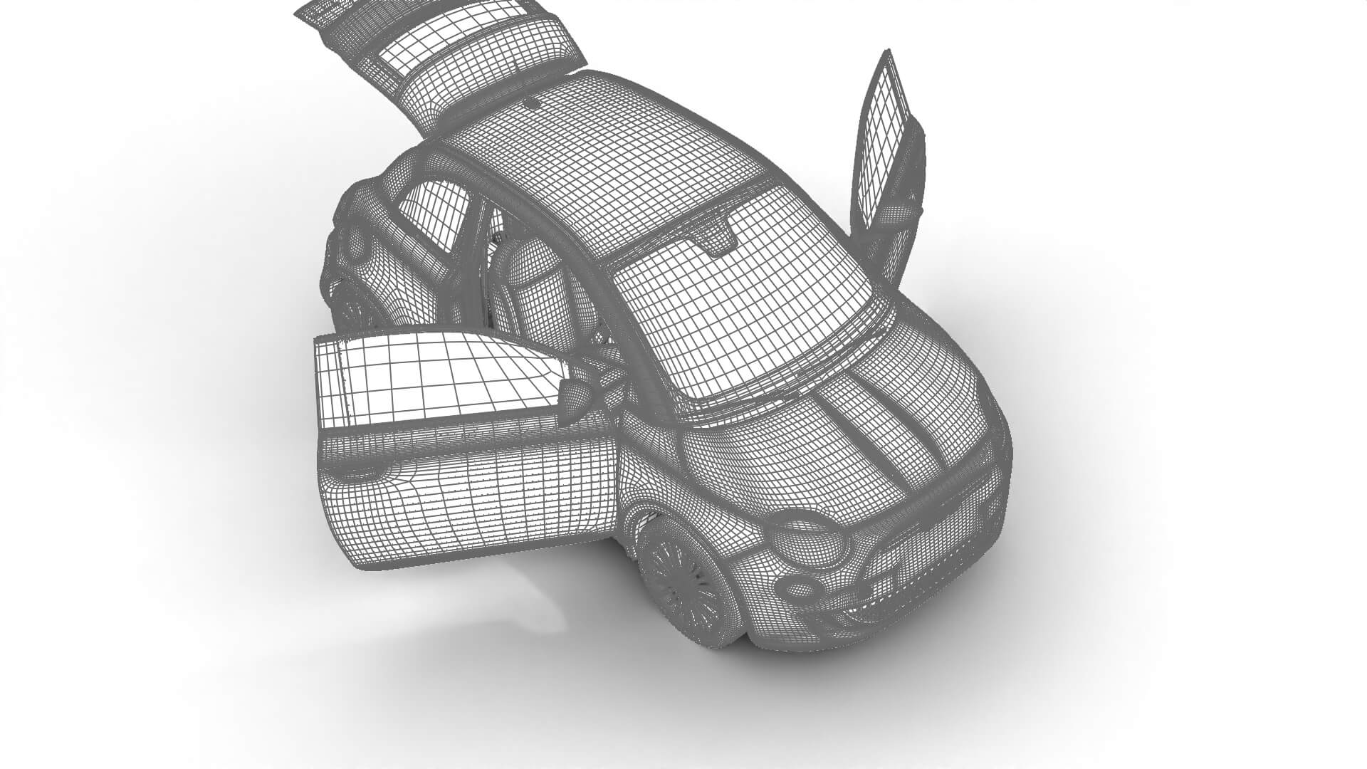 Fiat 500 Hybrid Cabrio 2026 HQ 3D Model