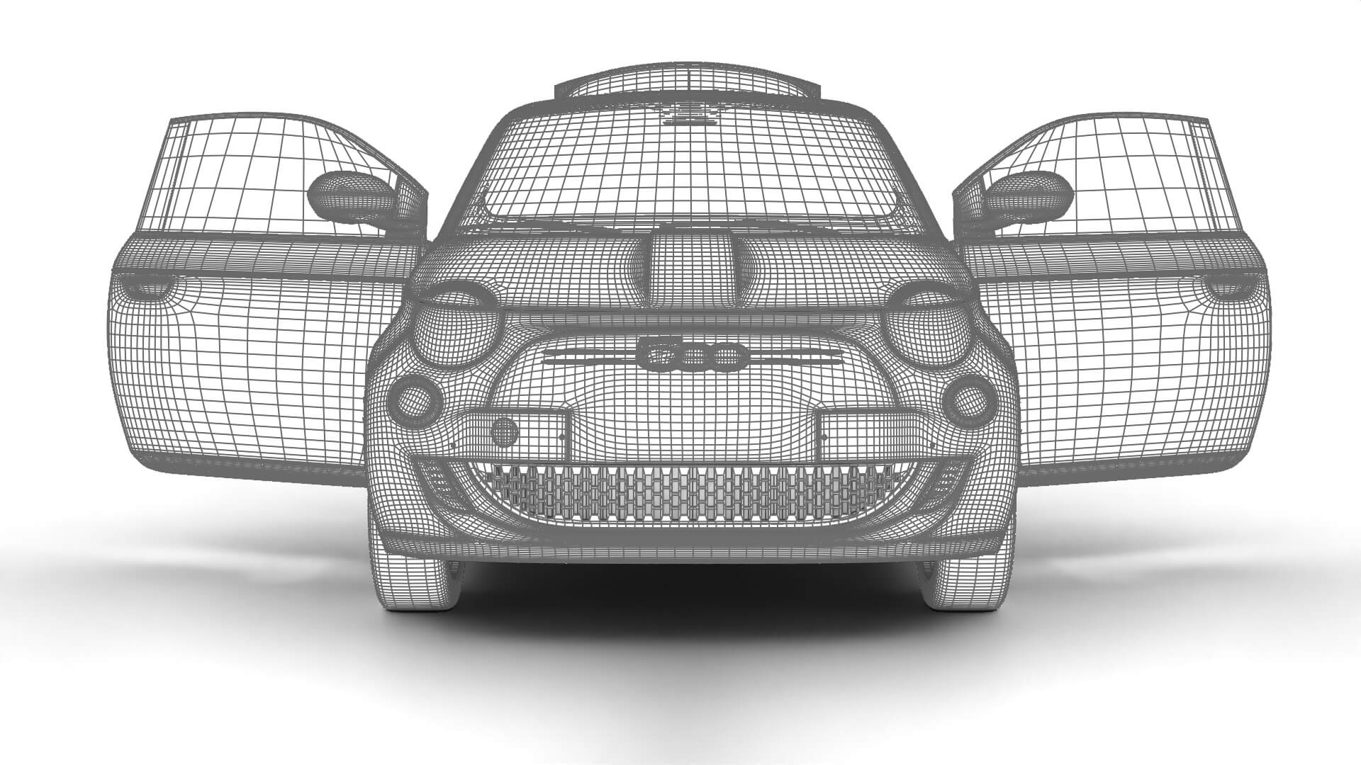 Fiat 500 Hybrid Cabrio 2026 HQ 3D Model