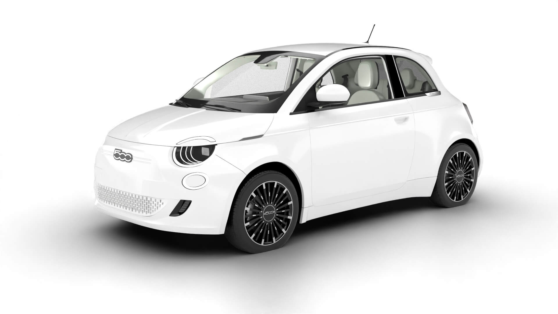 Fiat 500 Hybrid 2026 3D Model