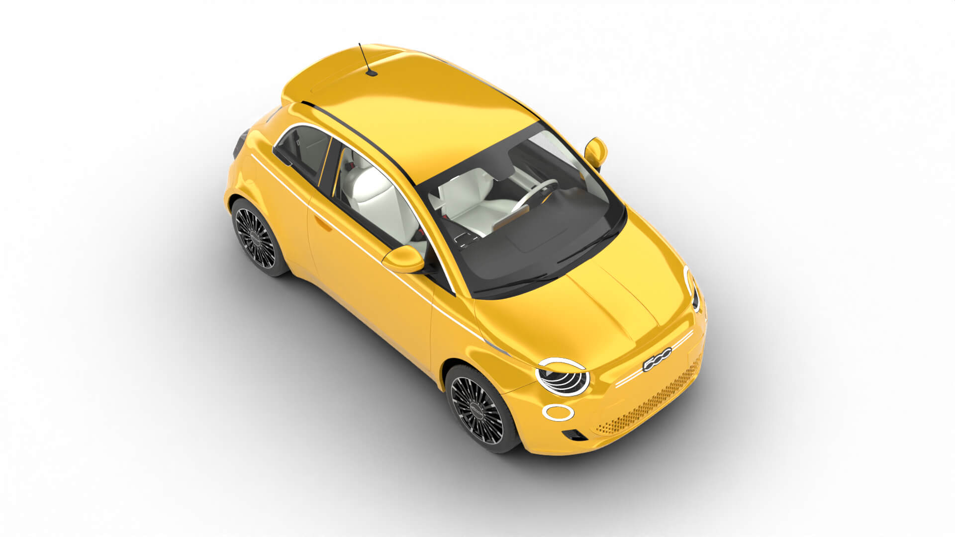 Fiat 500 Hybrid 2026 3D Model