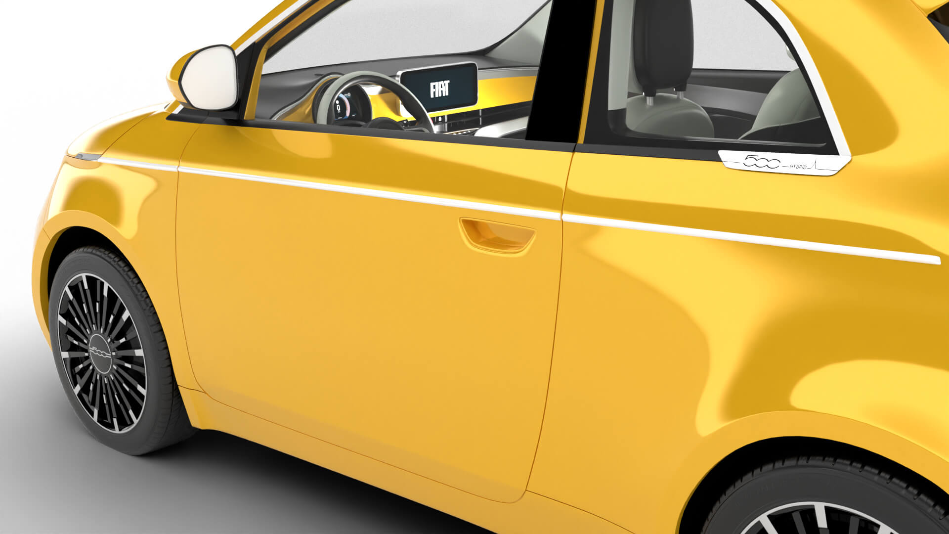 Fiat 500 Hybrid 2026 3D Model