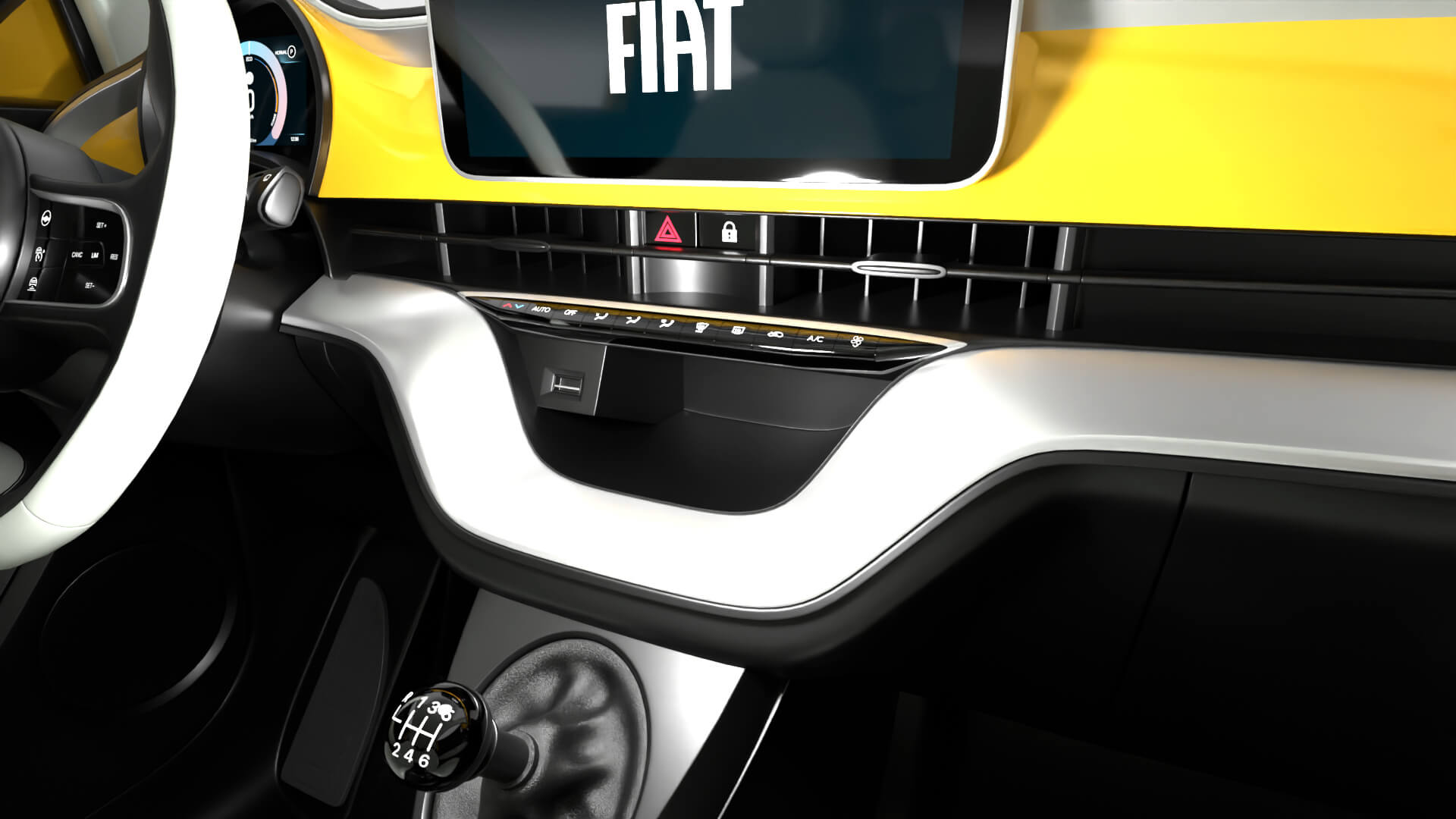 Fiat 500 Hybrid 2026 3D Model