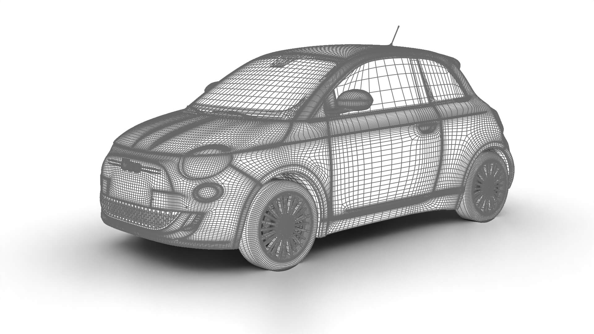 Fiat 500 Hybrid 2026 3D Model