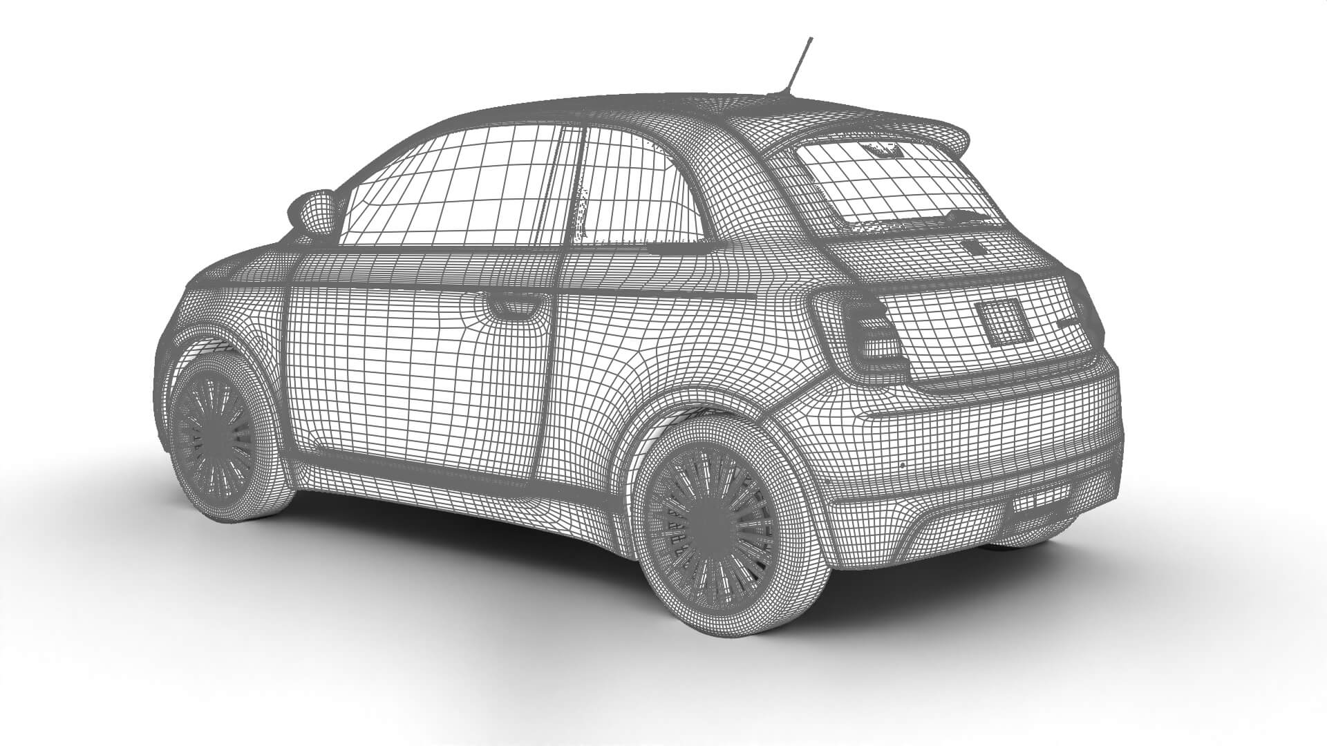 Fiat 500 Hybrid 2026 3D Model