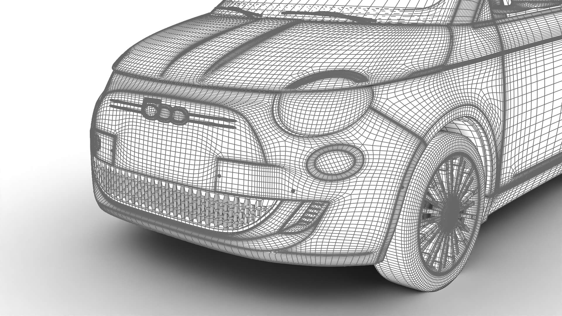 Fiat 500 Hybrid 2026 3D Model