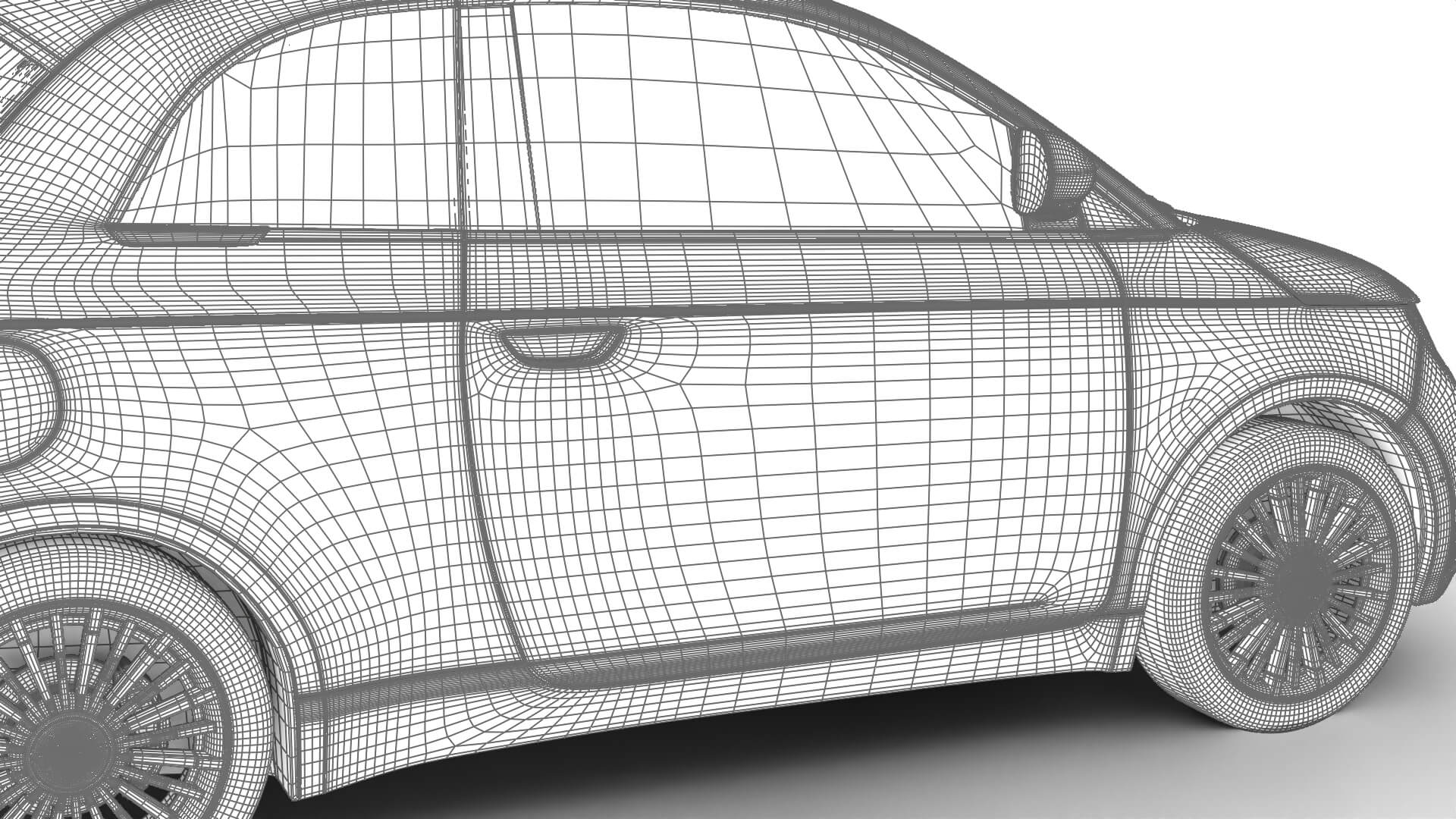 Fiat 500 Hybrid 2026 3D Model