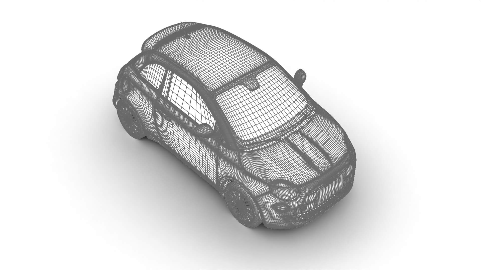 Fiat 500 Hybrid 2026 3D Model