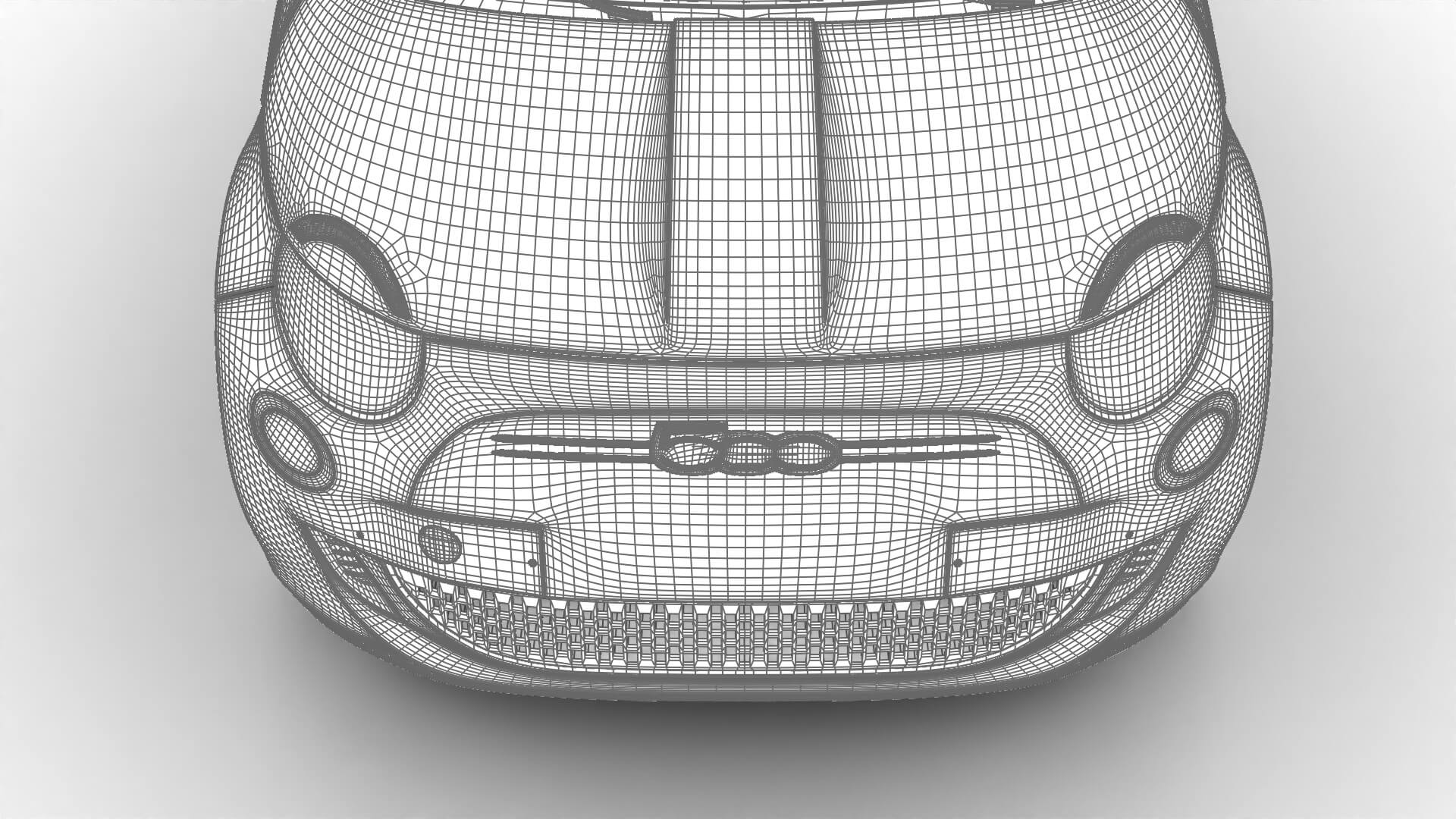 Fiat 500 Hybrid 2026 3D Model